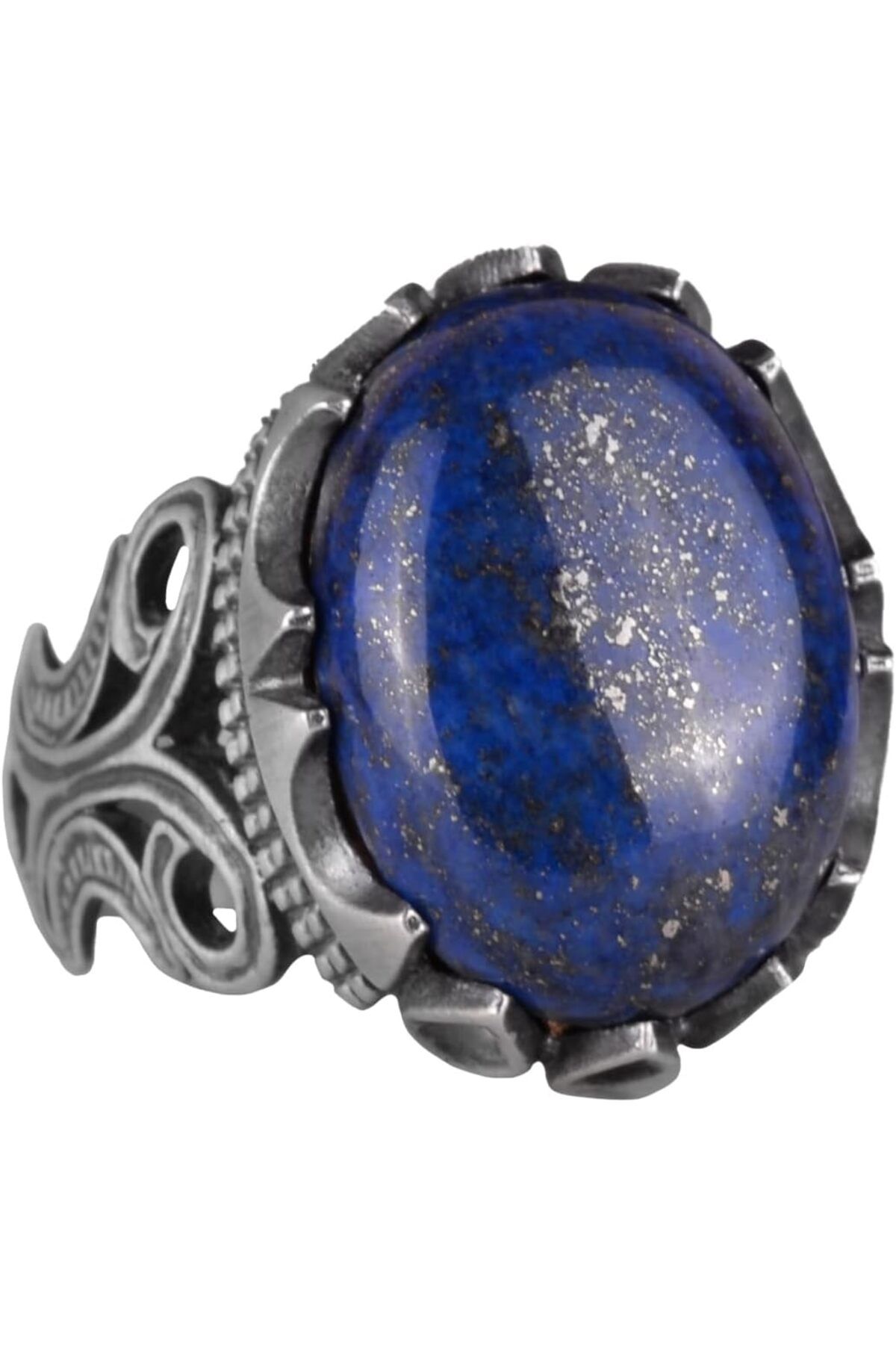 KAMBO 925 Ayar Katı Gümüş Erkek Yüzük - Doğal Taş Seçeneği ile El Yapımı Tasarım (Lapis Lazuli)
