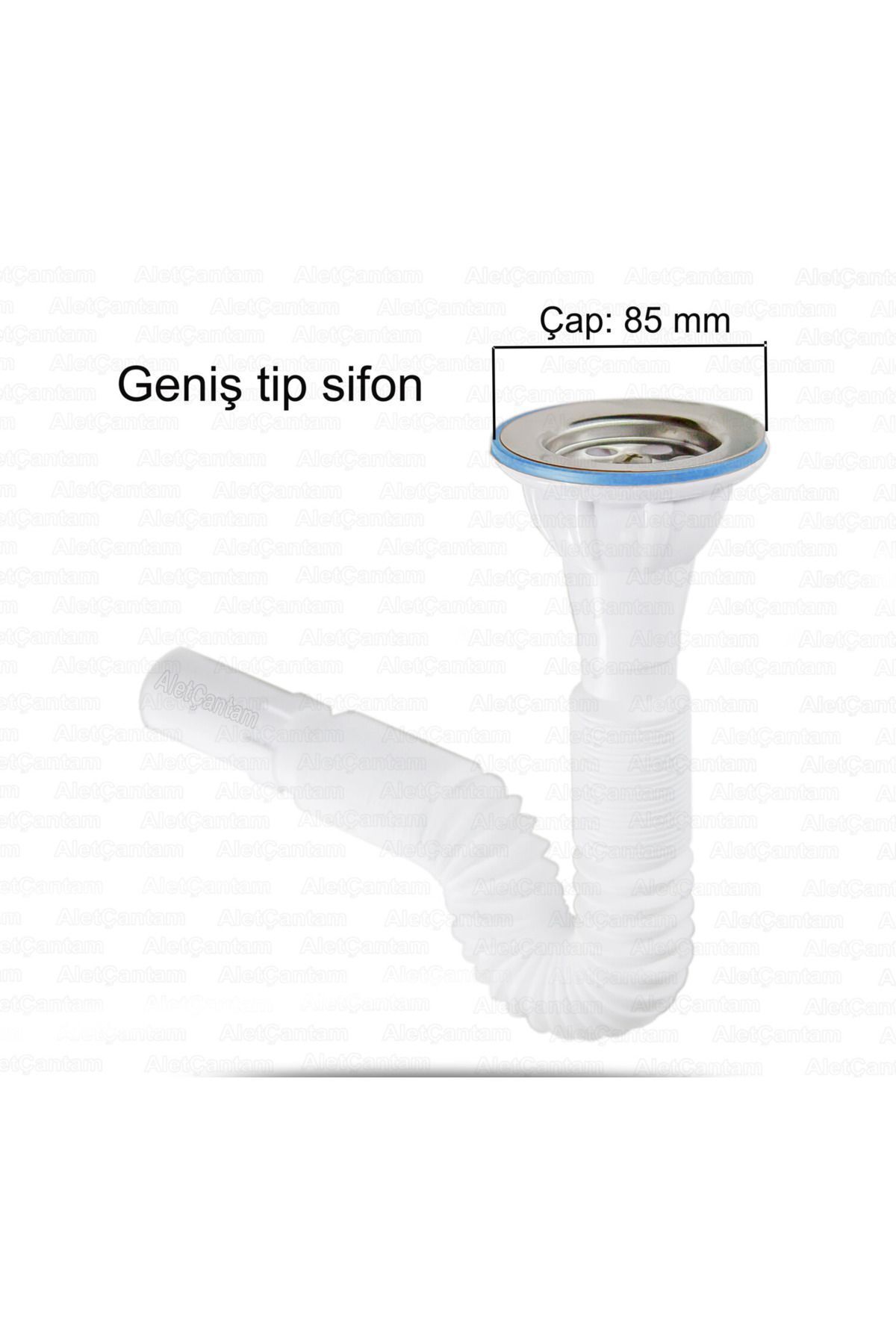 Elioure Tesisat Malzemeleri Güçlü Körüklü Geniş Sifon 85 32 Lüx Körüklü Inox Paslanmaz Çelik Süzgeç TR
