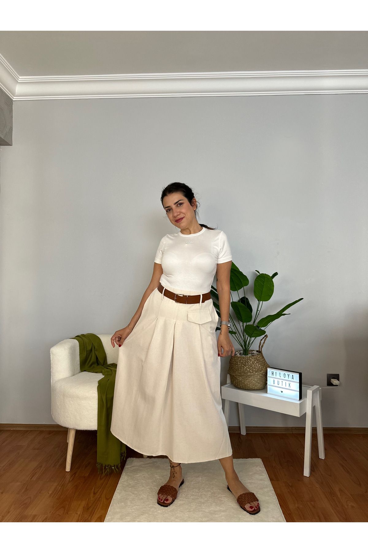 HİLOYA CASEY %100 PAMUK ETEK SİYAH