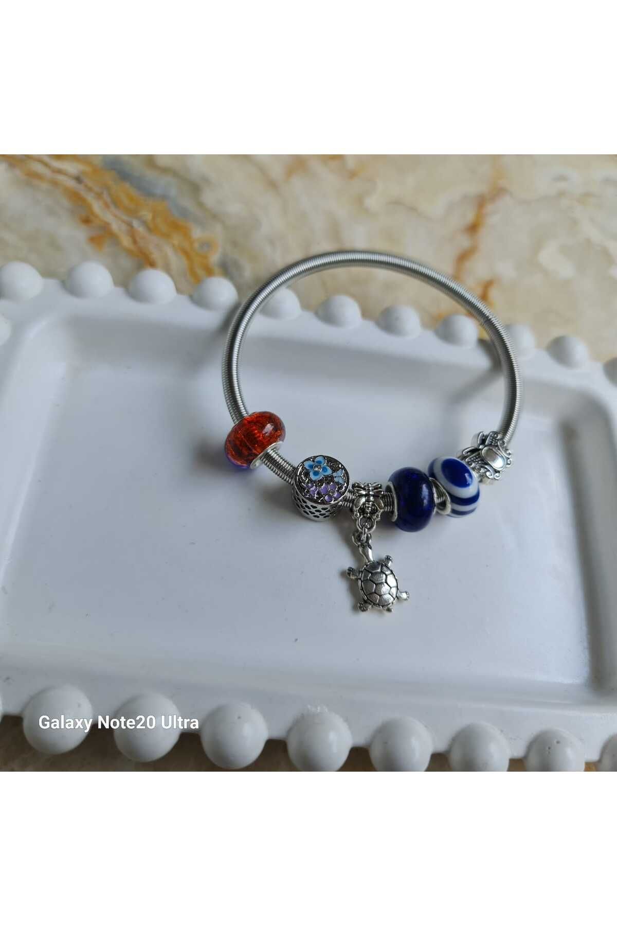 Store 316L Ayarlanabilir Charm Temalı Paslanmaz Çelik Bileklik