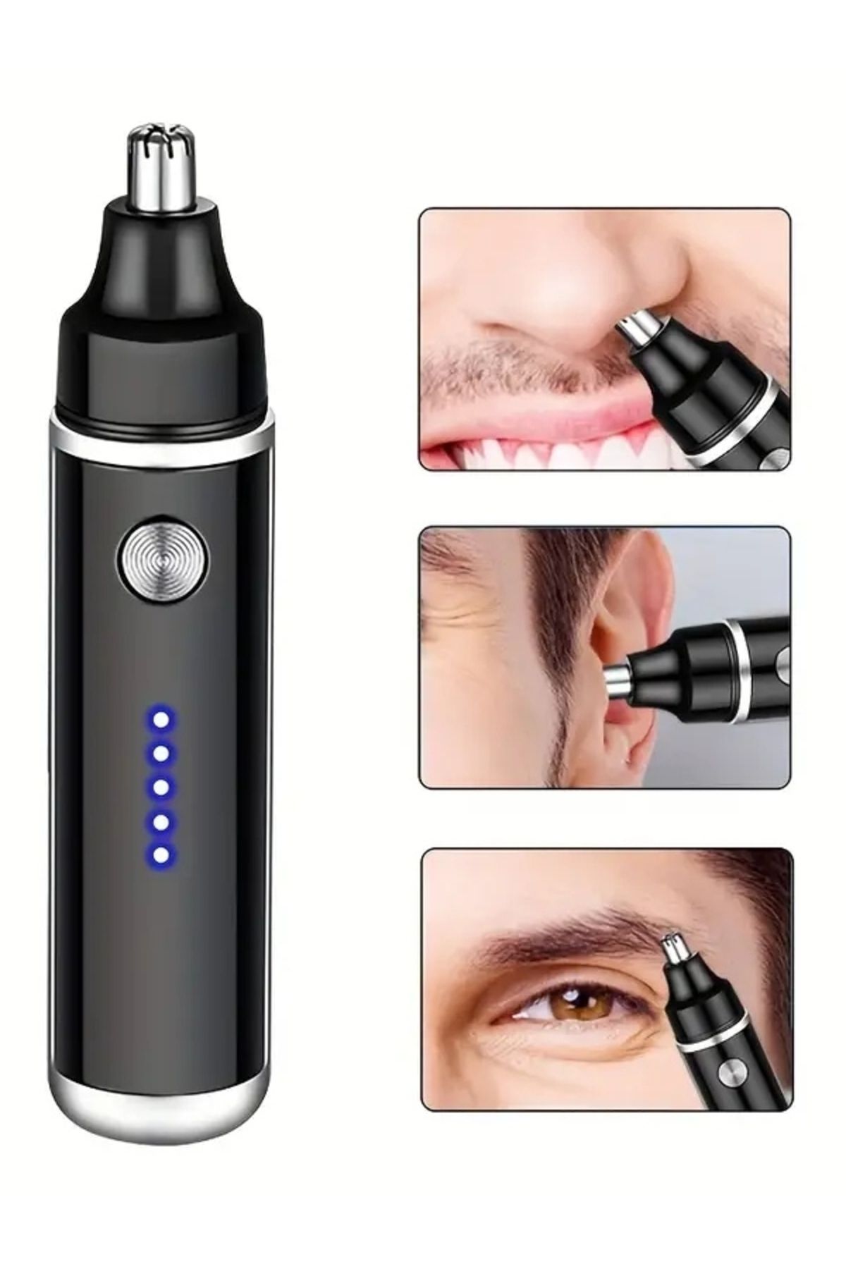 NaturalCharm USB Şarjlı Burun Kulak Tüy Kesme ve Kaş Şekillendirme Cihazı 500mAh Lityum Pil