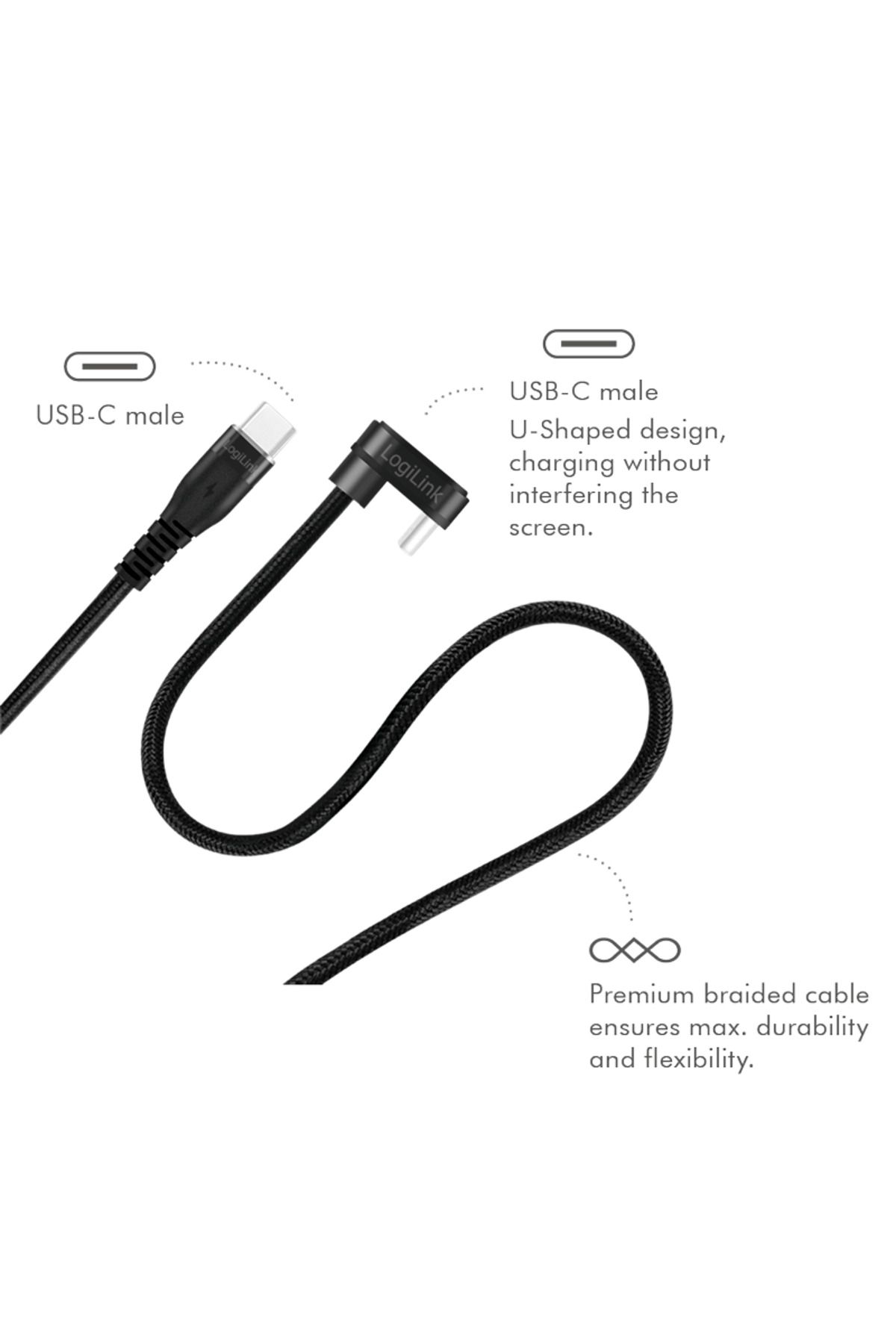 LogiLink-LOGILINK power and data cable, for smartphone, USB 2.0, 3m, Black 4