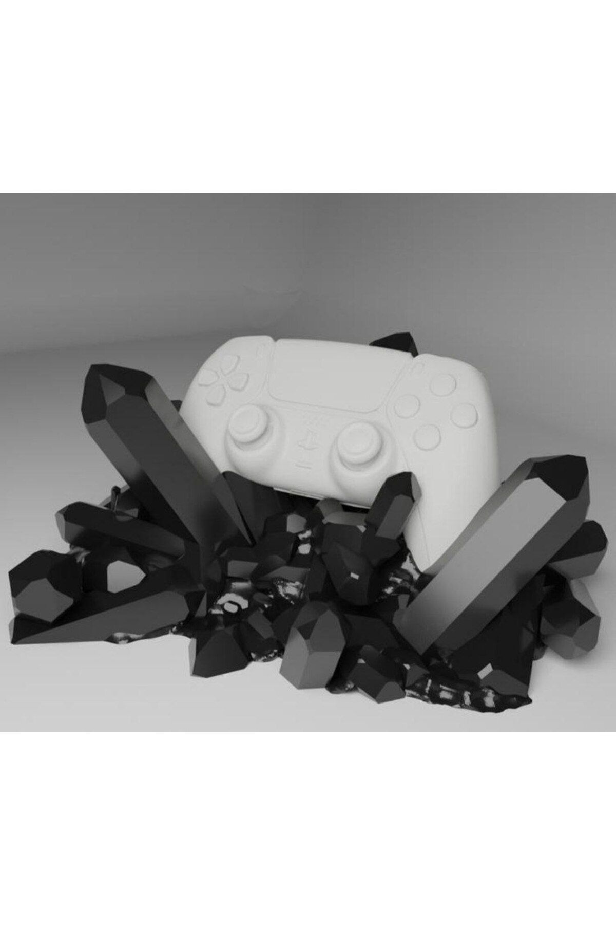 ValoriaConcept 🖤💎 Siyah Kristal 3D Baskı Kol Tutucu – Şık ve Dayanıklı Oyun Aksesuarı! 🎮✨