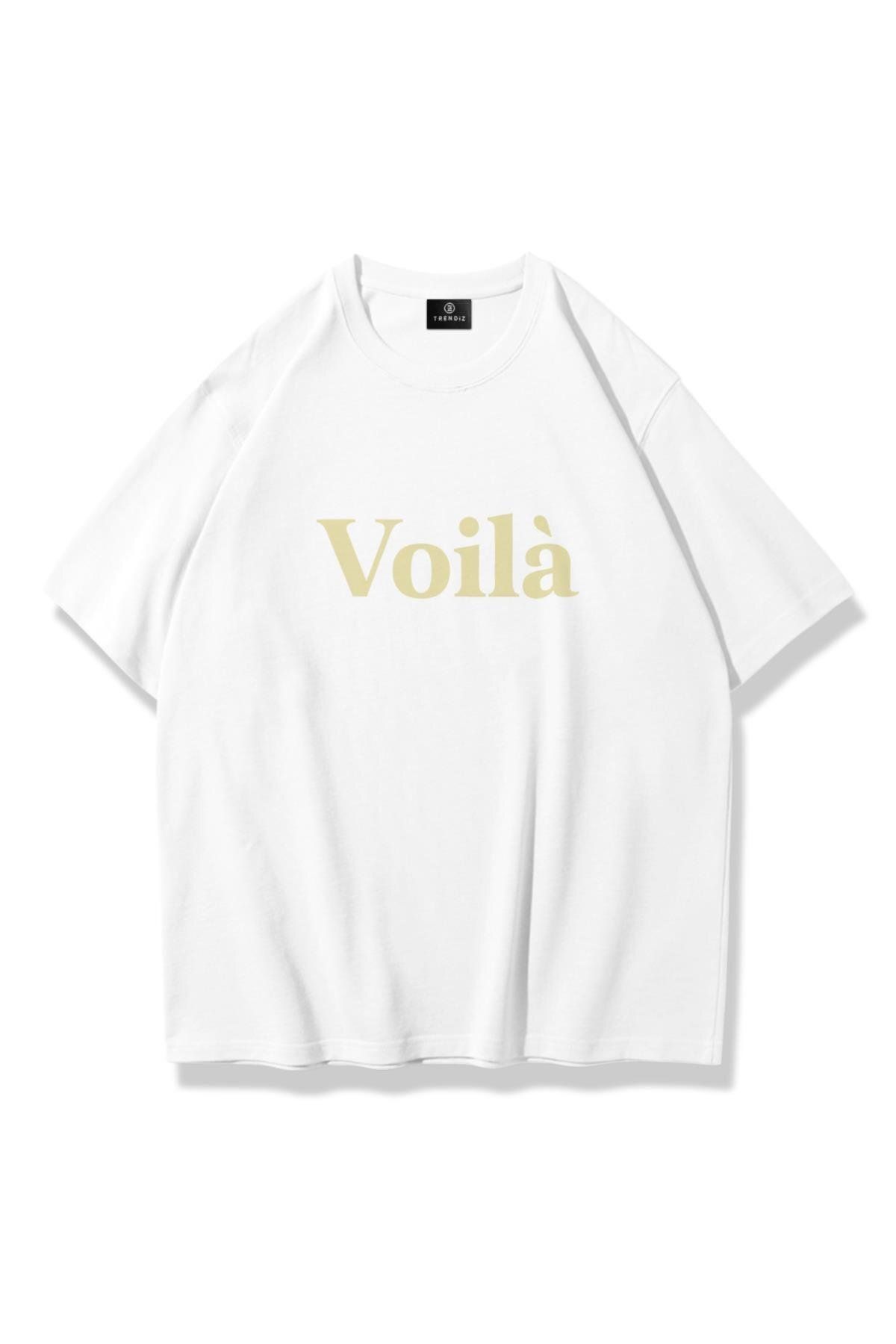 Trendiz Unisex Viola Tshirt Beyaz