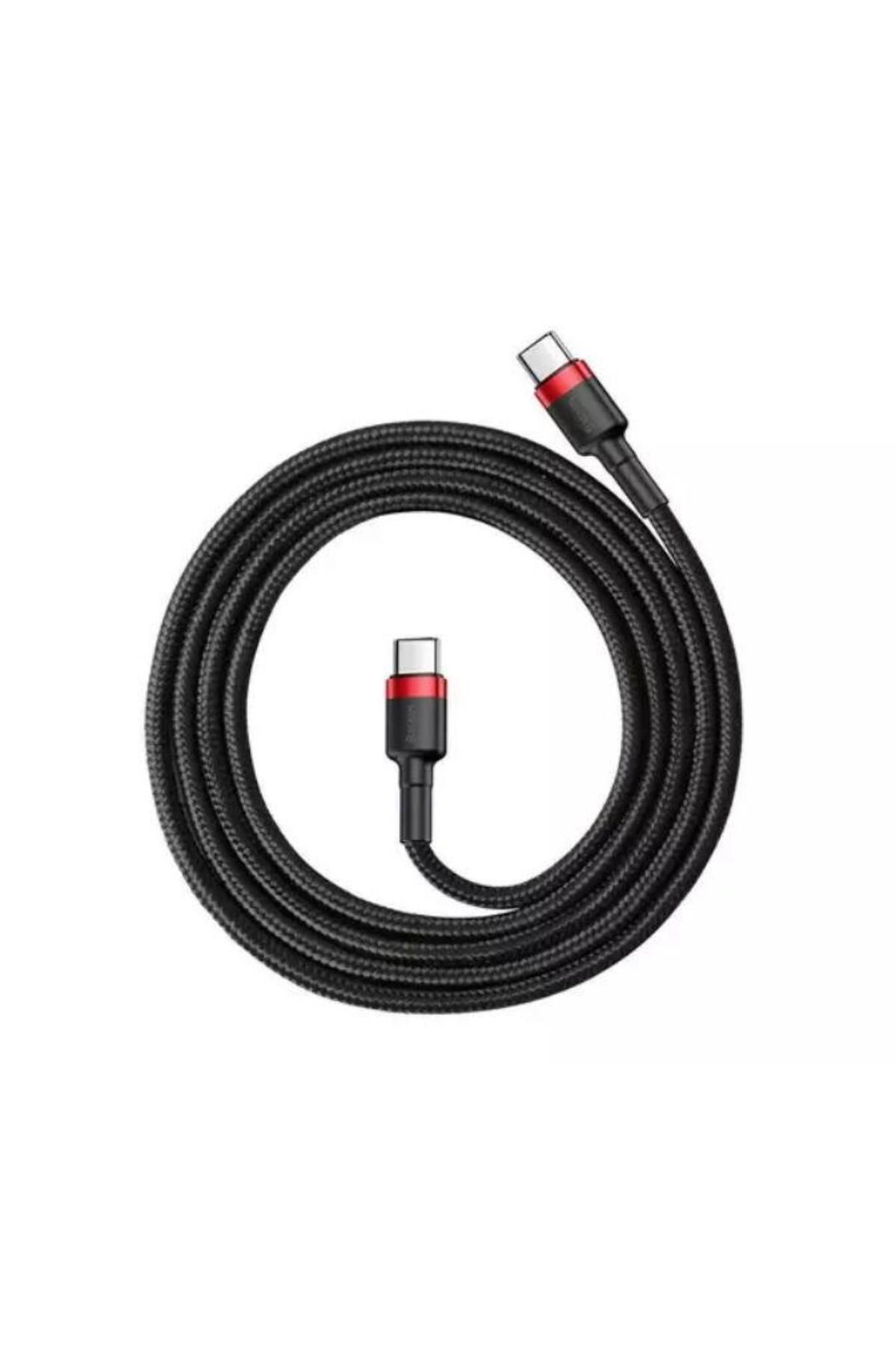 Baseus-Baseus Cafule PD 2.0 60W data cable, USB-C to USB-C, 2 meters, 20V, 3A (Red) 3