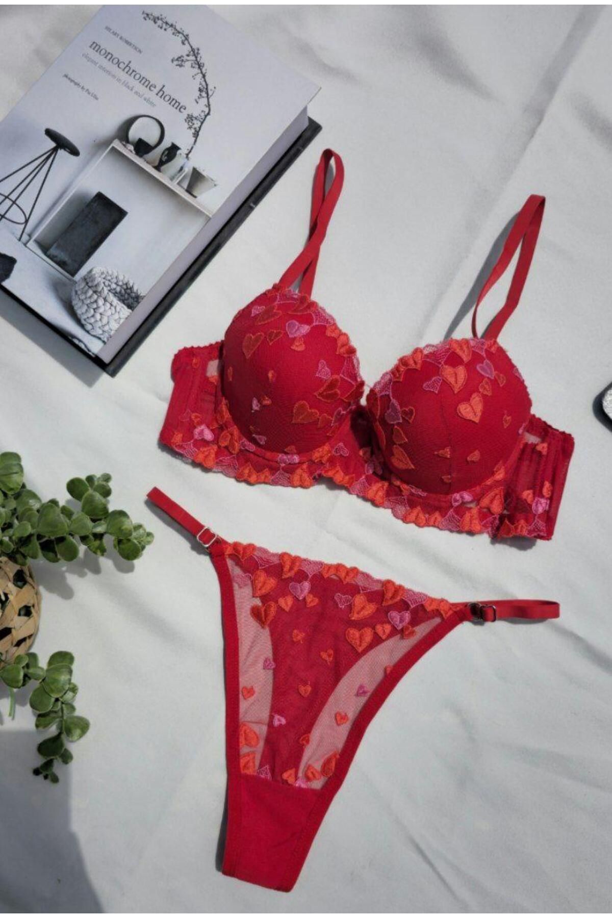 CES'Y LİNGERİE ÇITIR DESTEKLİ PUSH-UP BALENLİ SEKSİ GÜNLÜK ŞIK SÜTYEN TAKIM