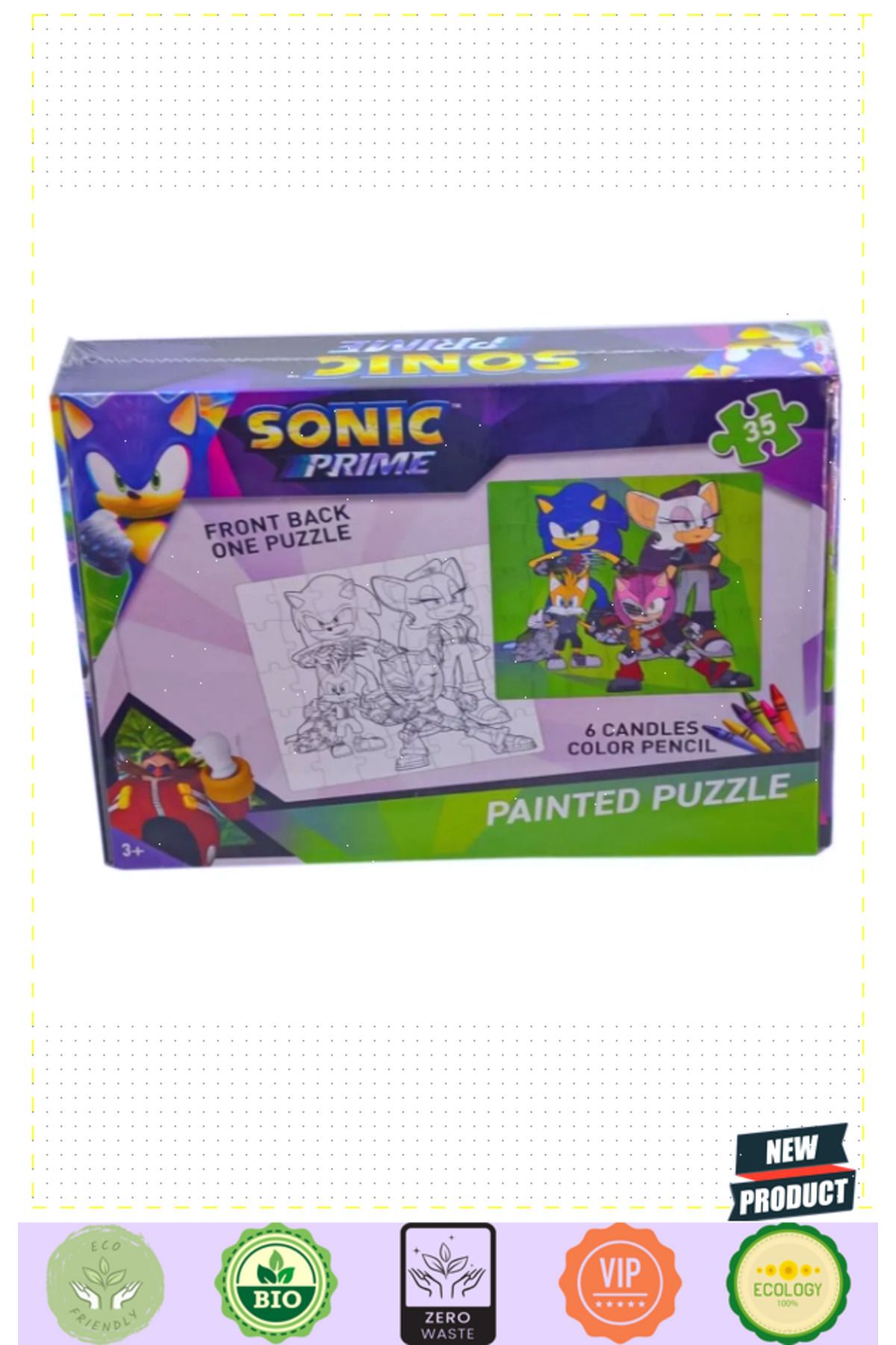 MERTCHİ STORE So7874 Sonic Boyamalı Puzzle-utku 5 Litre Kız Erkek Çocuk Oyuncakları Eğitici Oyuncaklar