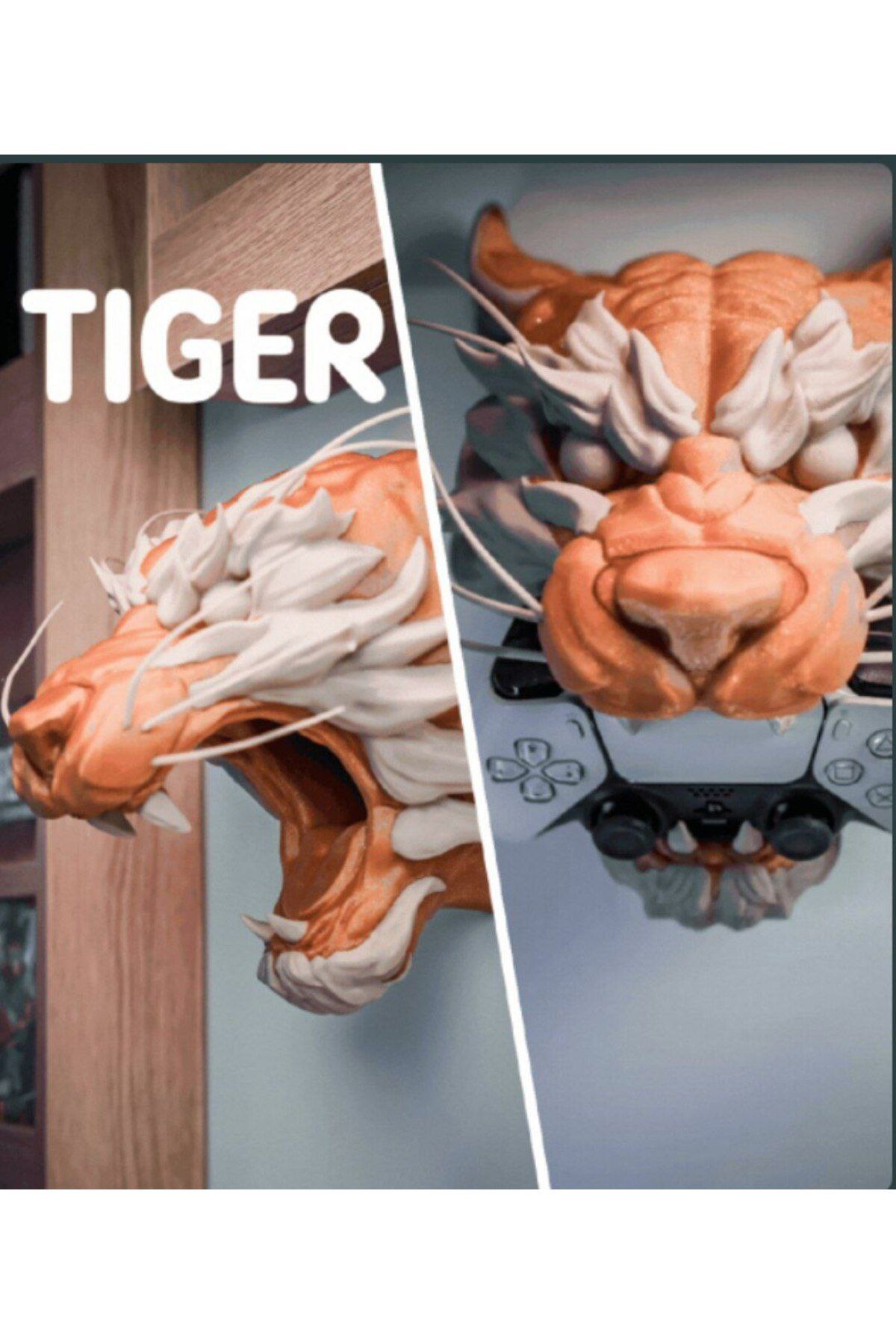 ValoriaConcept 🐯🎮 Tiger Kaplanlı Kol Standı – Vahşi & Şık 3D Baskı Aksesuar! 🔥✨