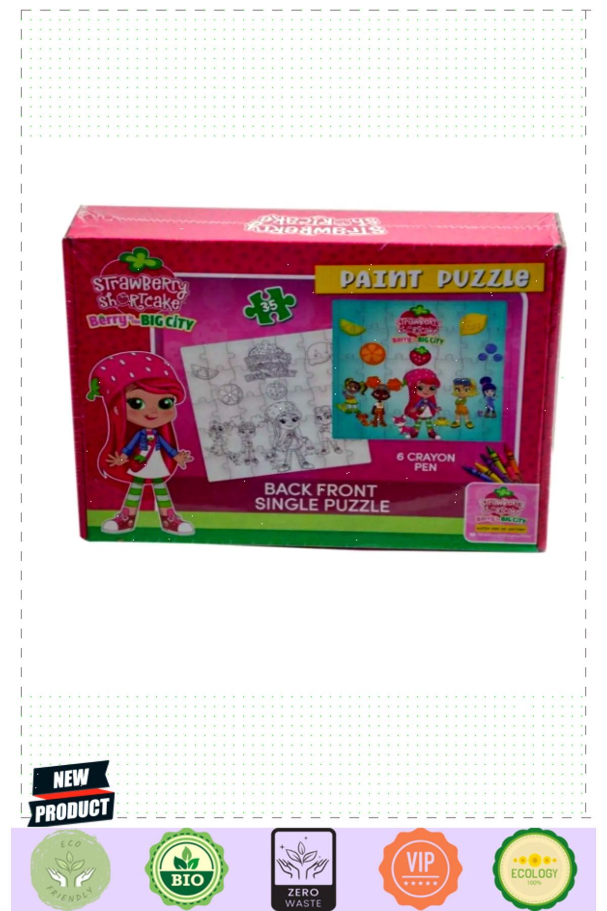 MERTCHİ STORE Ck7880 Çilek Kız Boyamalı Puzzle -utku 5 Litre Kız Erkek Çocuk Oyuncakları Eğitici Oyuncaklar