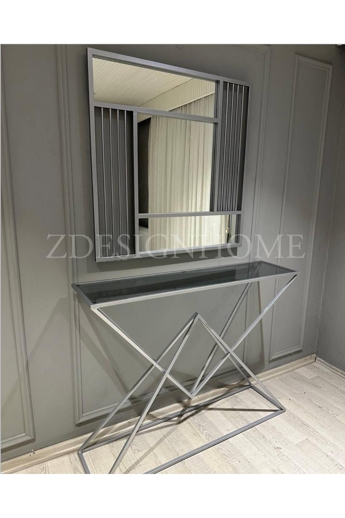 zdesignhome 90 Cm Ayna , 120X30X90 Cm Dresuar Gümüş Zdesignhome