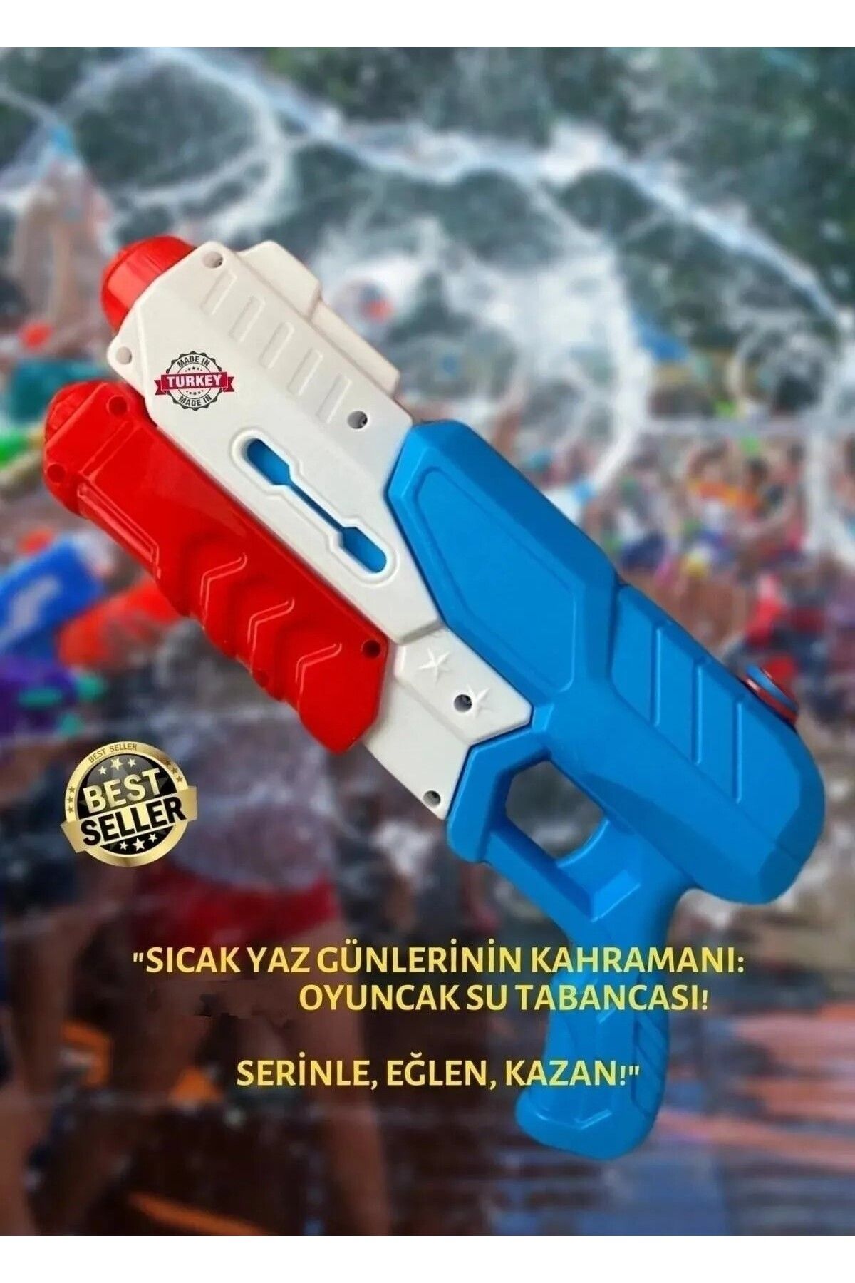 ZıpZıpBox Büyük Boy Pompalı Oyuncak Su Tabancası 600 Ml. Depolu Çocuk Su Tabancası