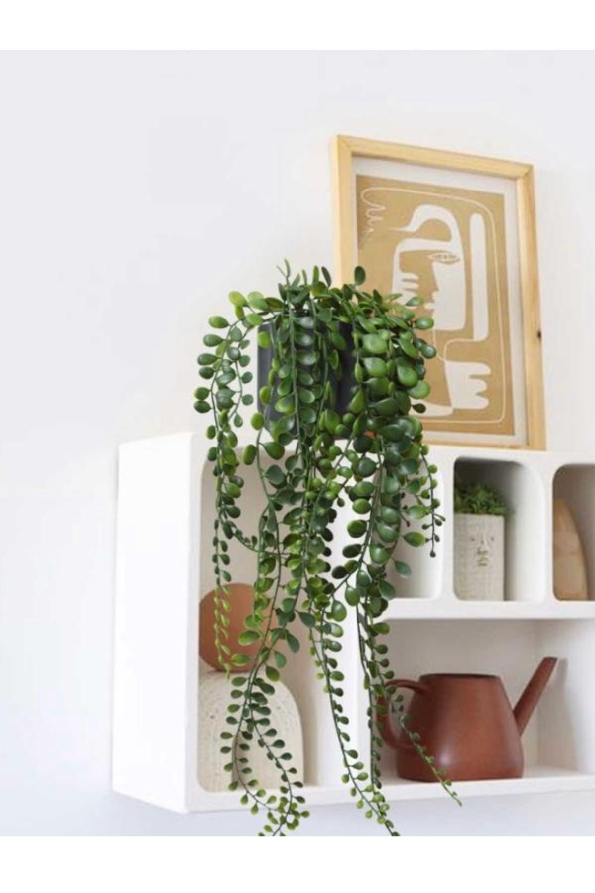 Ayshe Home Concept Dekoratif Saksılı Yapay Sarkıt Bitki Çiçek Sarmaşık Karışık Renk 35cm