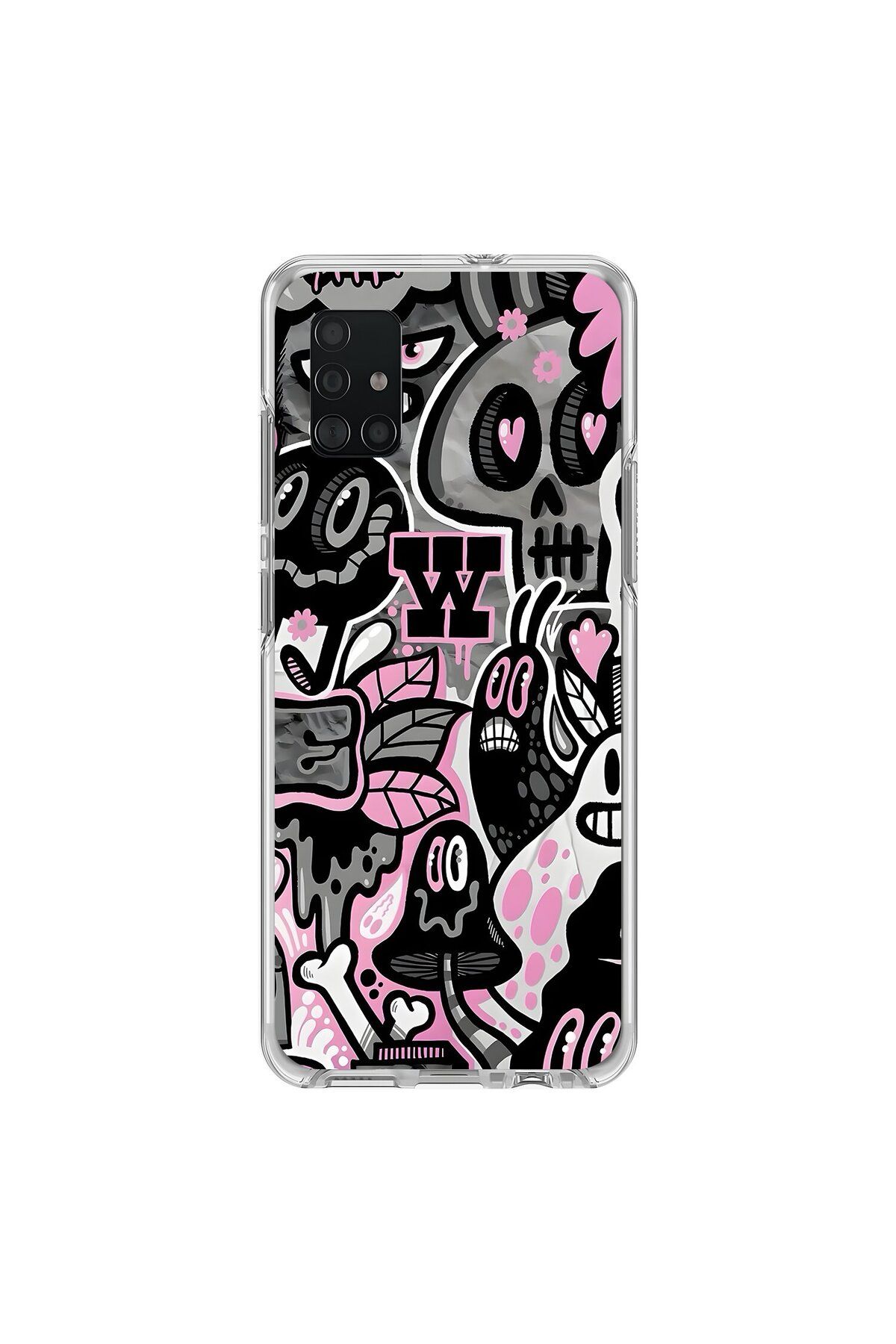 Dali Design Samsung Galaxy A71 Uyumlu Şeffaf Kılıf Graffiti 10 Tasarımlı