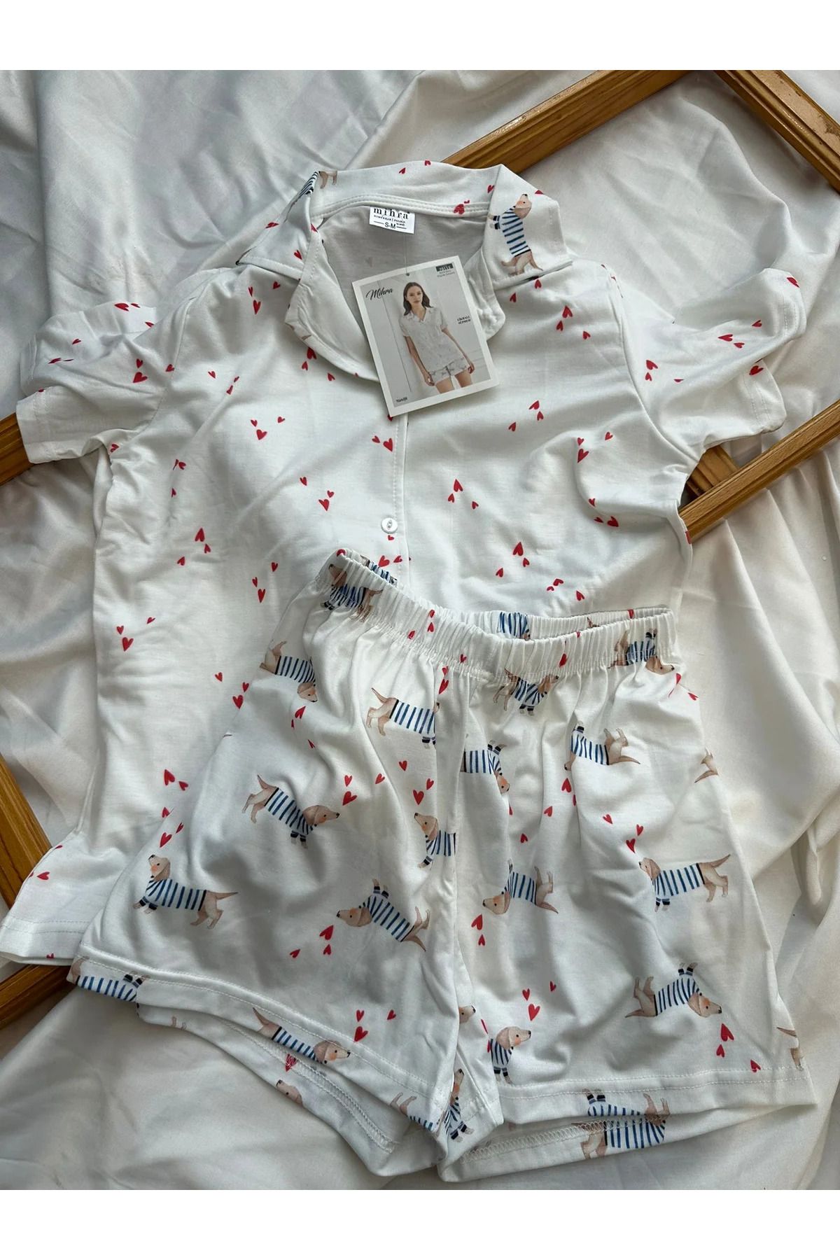 BEBEXY BUTİK Köpek Desenli Şortlu Pijama T.