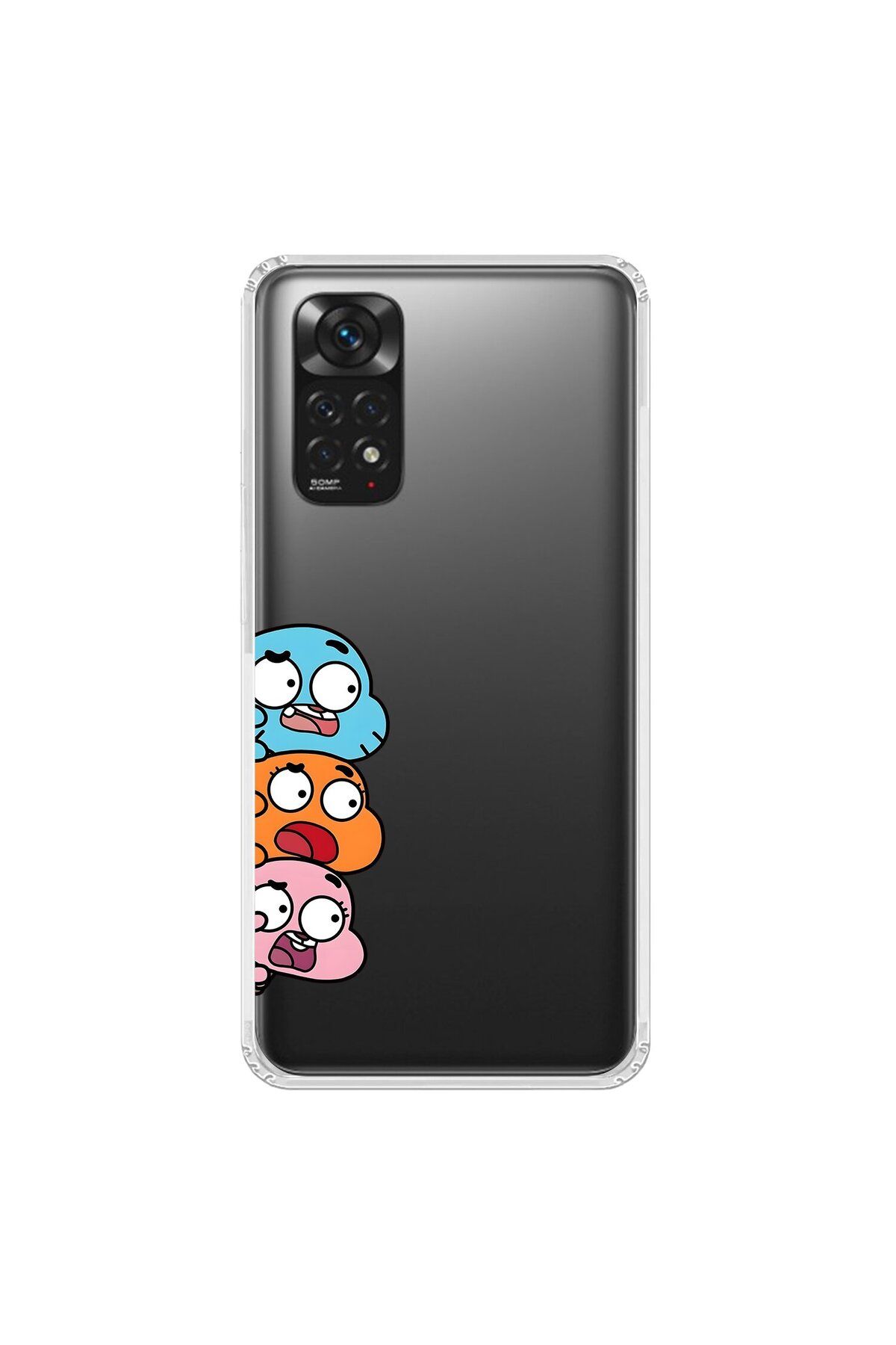 Dali Design Xiaomi Redmi Note 11 Uyumlu Şeffaf Kılıf Cartoon 6 Tasarımlı