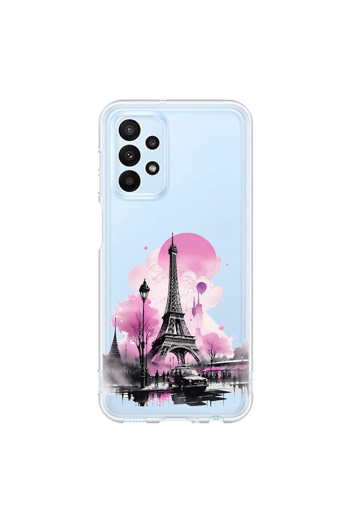 Dali Design Samsung Galaxy A23 Uyumlu Şeffaf Kılıf Paris 1 Tasarımlı