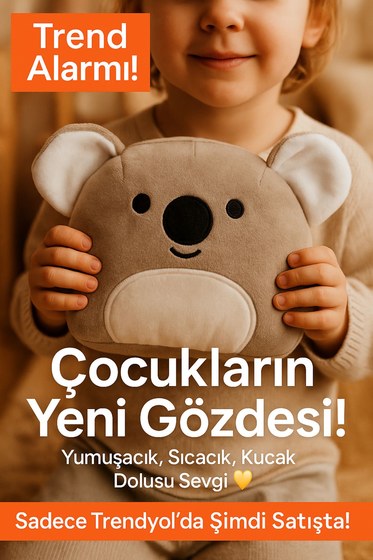 HUA Sevimli Peluş Oyuncak Koala - Çocukların Yeni Gözdesi - Yumuşacık, Sıcacık, Uyku Arkadaşı