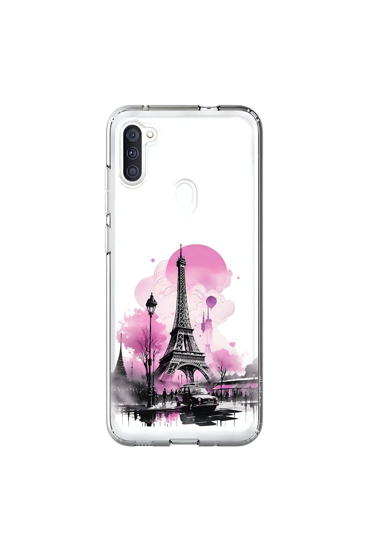 Dali Design Samsung Galaxy A11 Uyumlu Şeffaf Kılıf Paris 1 Tasarımlı