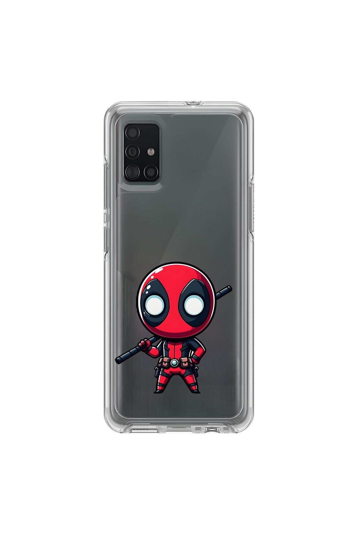 Dali Design Samsung Galaxy A71 Uyumlu Şeffaf Kılıf Chibi 8 Tasarımlı
