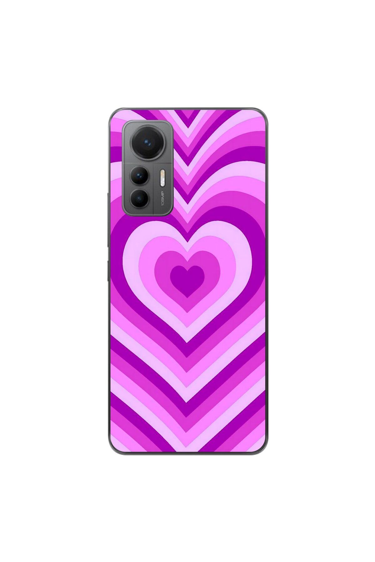 Dali Design Xiaomi Mi 12 Lite Uyumlu Şeffaf Kılıf Kalp 2 Tasarımlı