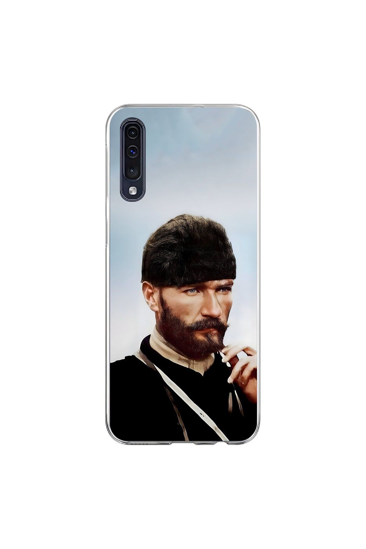 Dali Design Samsung Galaxy A70 Uyumlu Şeffaf Kılıf Atatürk 2 Tasarımlı