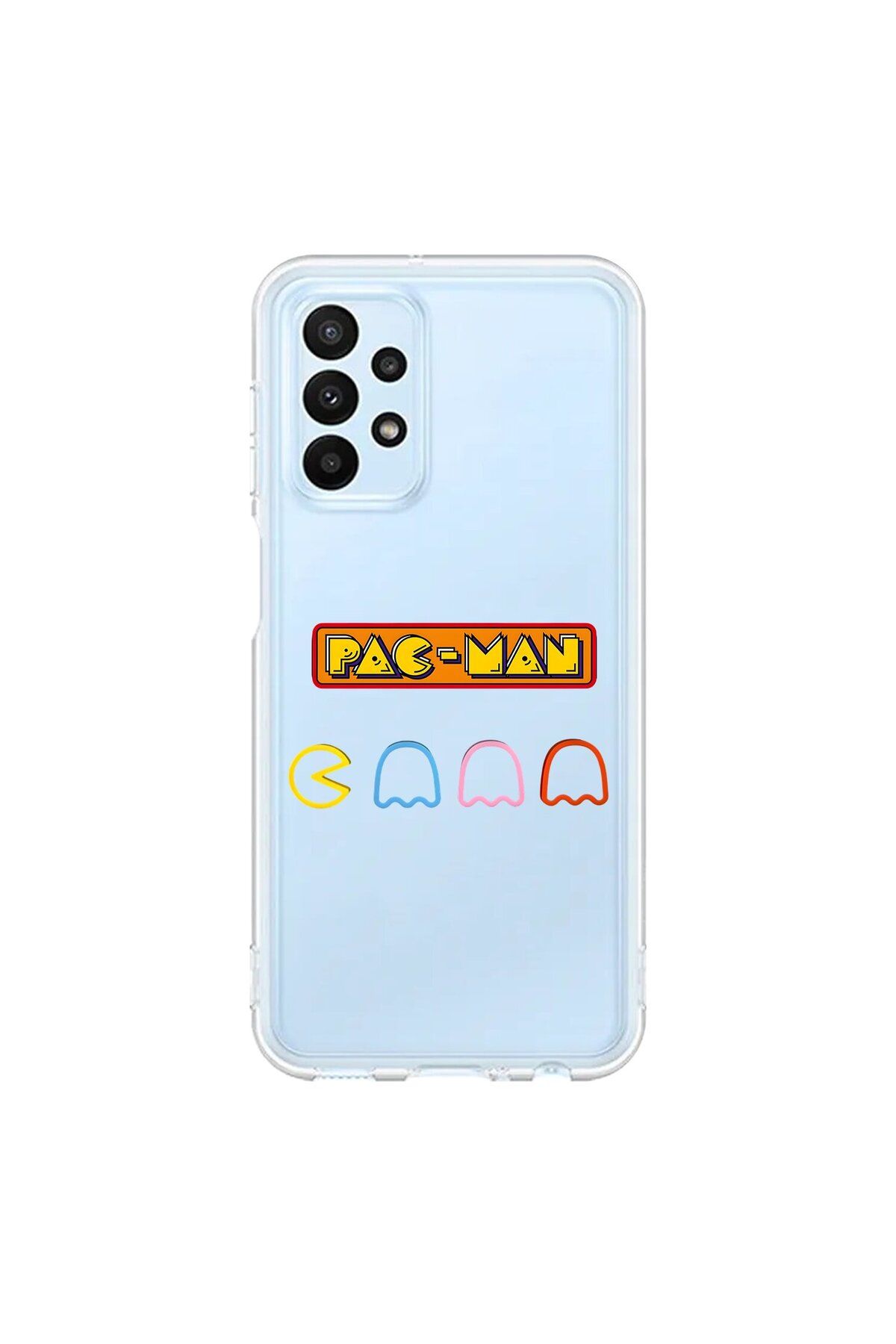 Dali Design Samsung Galaxy A23 Uyumlu Şeffaf Kılıf 1 Pac-Man Tasarımlı