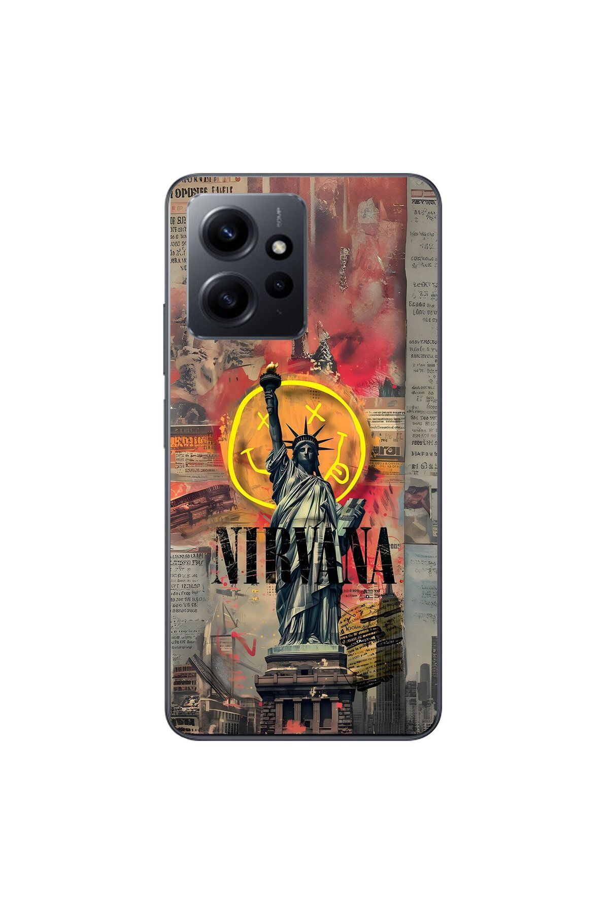Dali Design Xiaomi Redmi Note 12 Uyumlu Şeffaf Kılıf Aesthetic 3 Tasarımlı