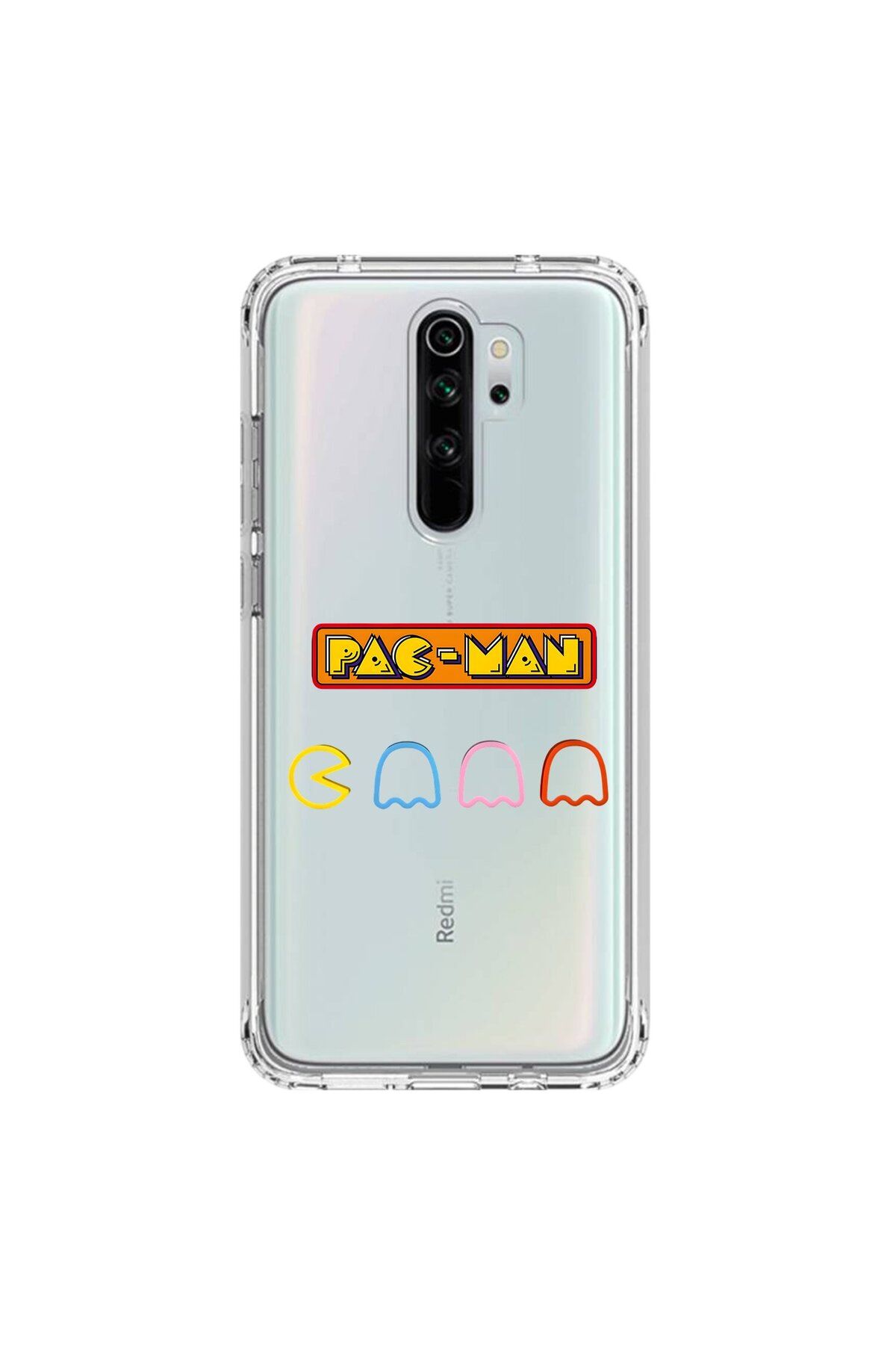 Dali Design Xiaomi Redmi Note 8 Pro Uyumlu Şeffaf Kılıf 1 Pac-Man Tasarımlı
