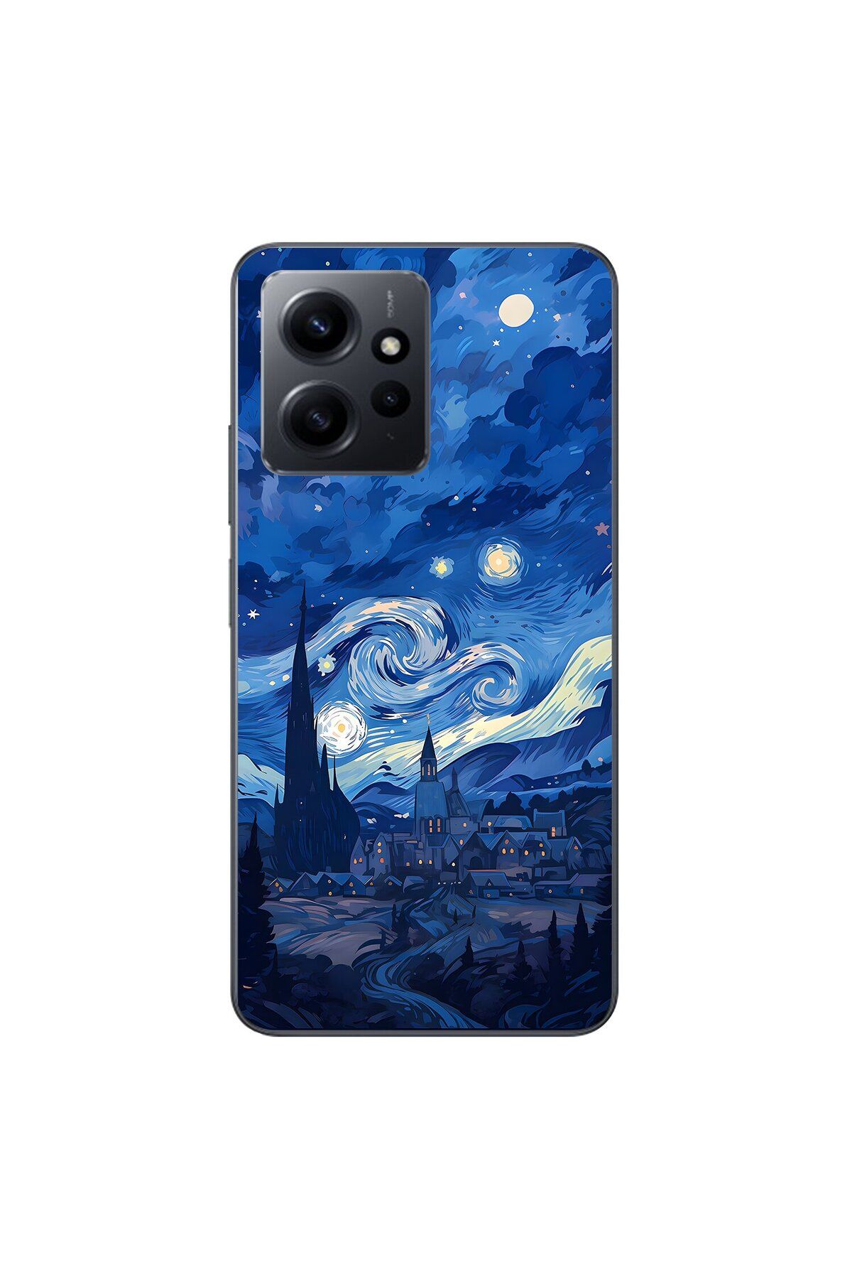 Dali Design Xiaomi Redmi Note 12 Uyumlu Şeffaf Kılıf Aesthetic 8 Tasarımlı