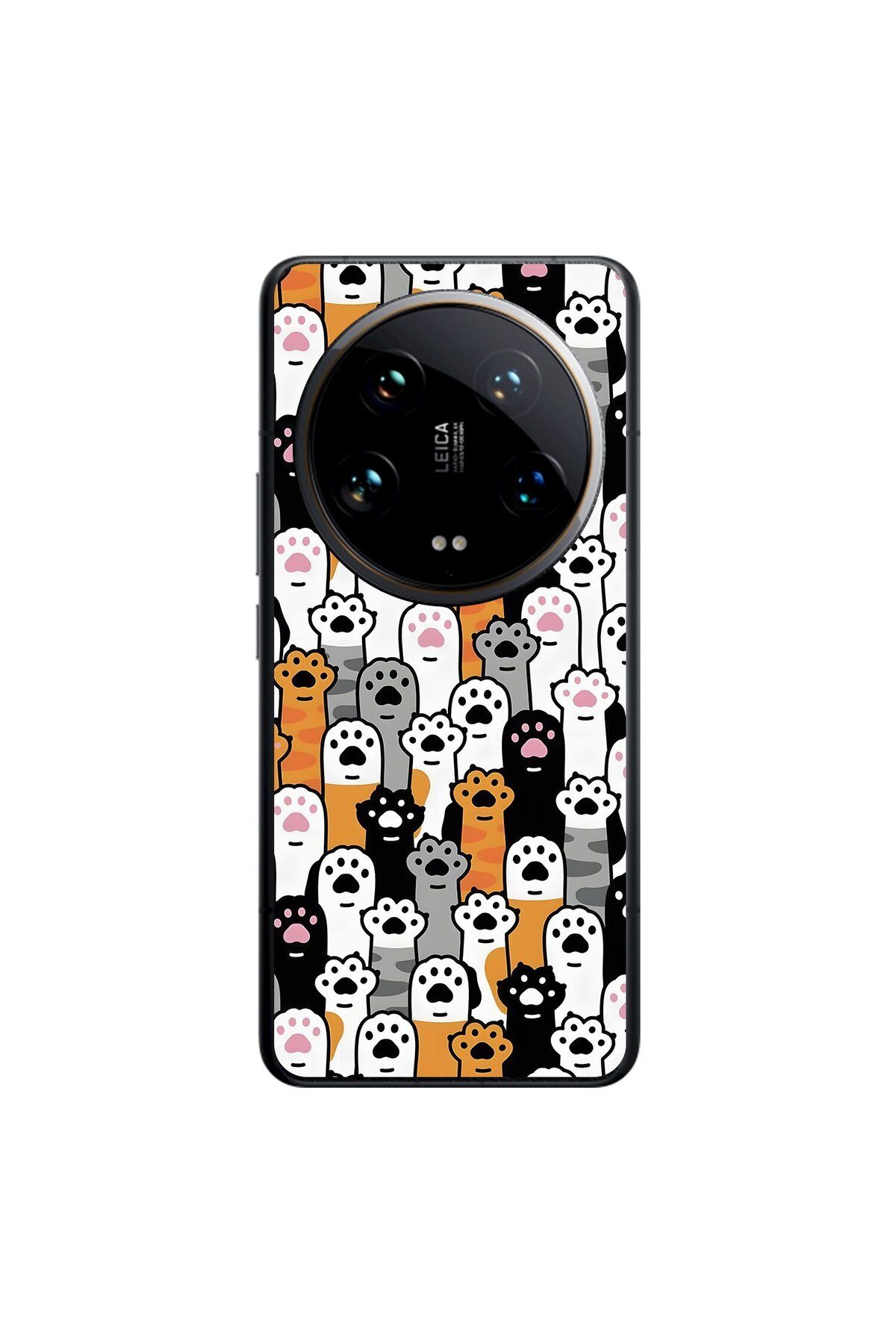 Dali Design Xiaomi Mi 14 Ultra Uyumlu Şeffaf Kılıf Kedişler 3 Tasarımlı