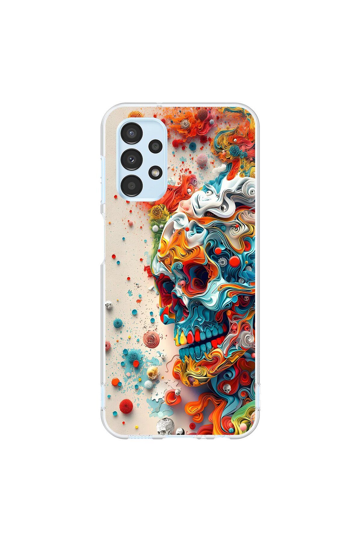 Dali Design Samsung Galaxy A13 Uyumlu Şeffaf Kılıf Graffiti 5 Tasarımlı
