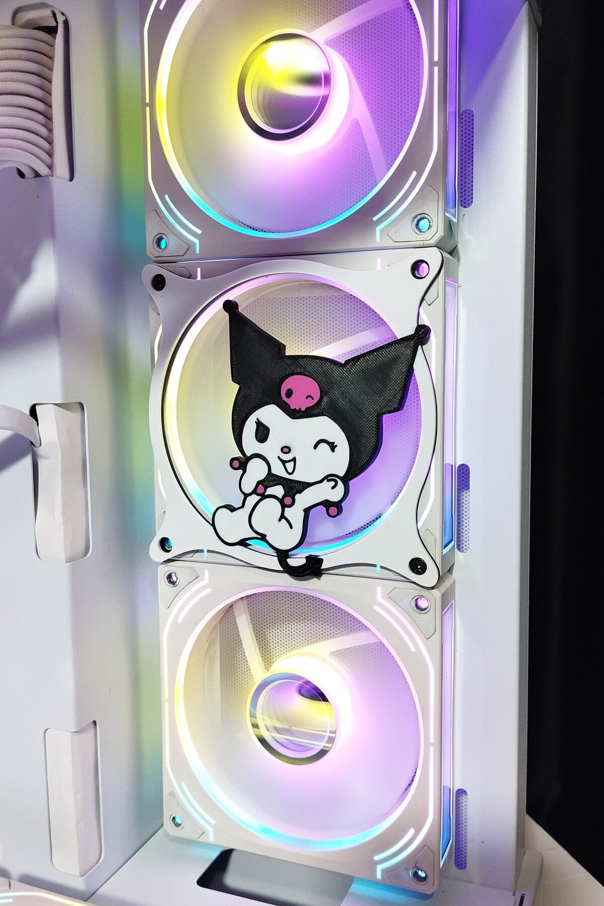Caseybox Kuromi 120x120 Mm Oyun Pc Aksesuarı, Masaüstü Bilgisayar Fan Kapağı