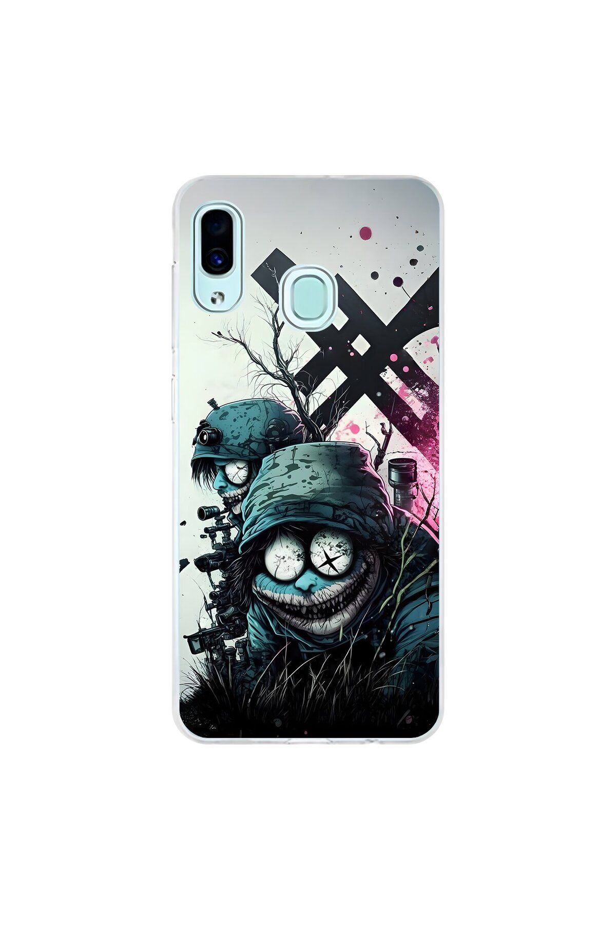 Dali Design Samsung Galaxy A30 Uyumlu Şeffaf Kılıf Aesthetic 6 Tasarımlı