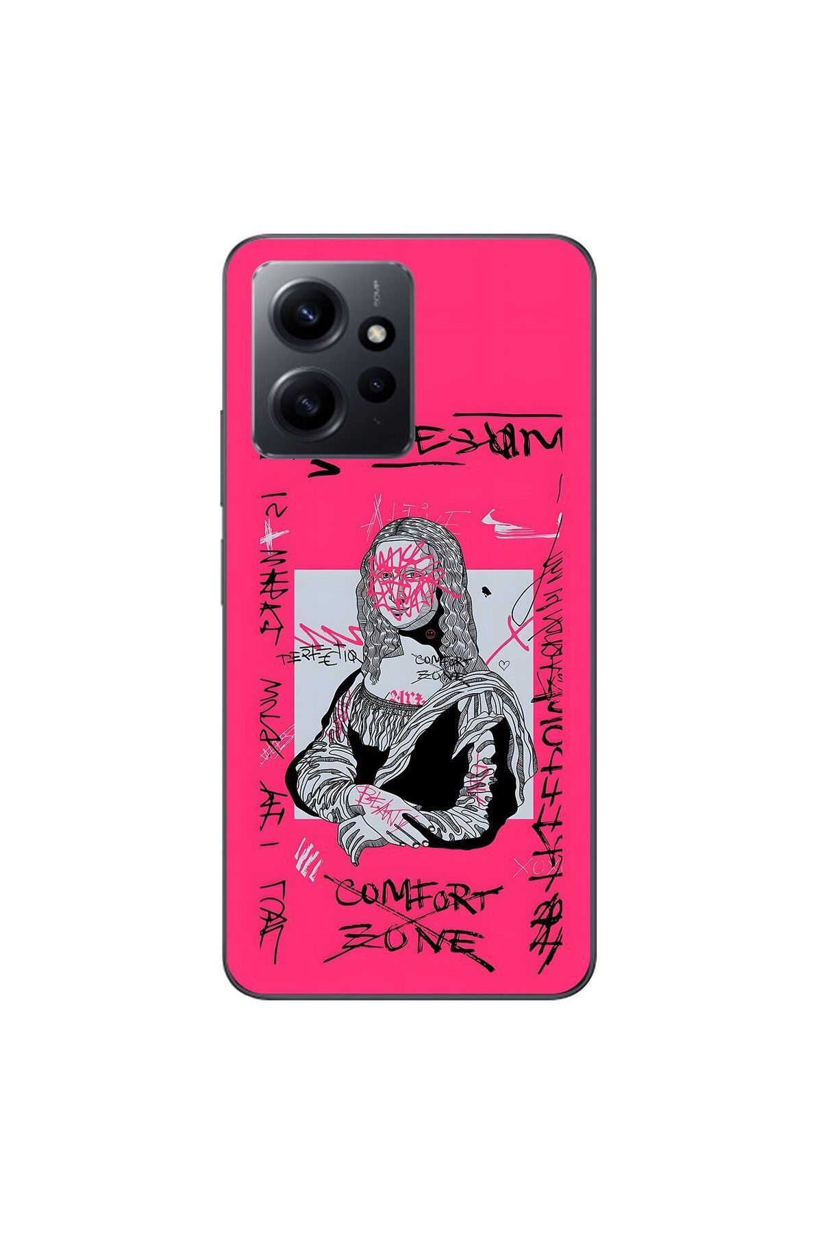 Dali Design Xiaomi Redmi Note 12 Uyumlu Şeffaf Kılıf Graffiti 1 Tasarımlı