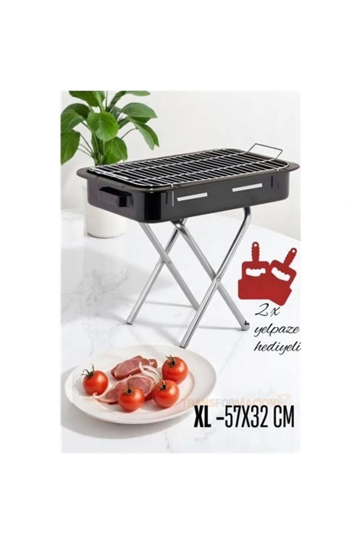 shopwave Xl Emaye Mangal Katlanır Ayaklı 52 x 32 cm 720535