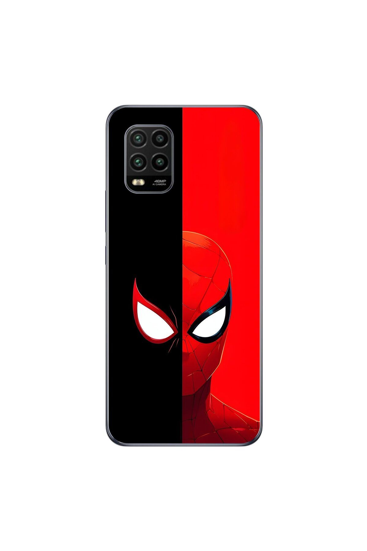 Dali Design Xiaomi Mi 10 Lite Uyumlu Şeffaf Kılıf Spider-Man 2 Tasarımlı