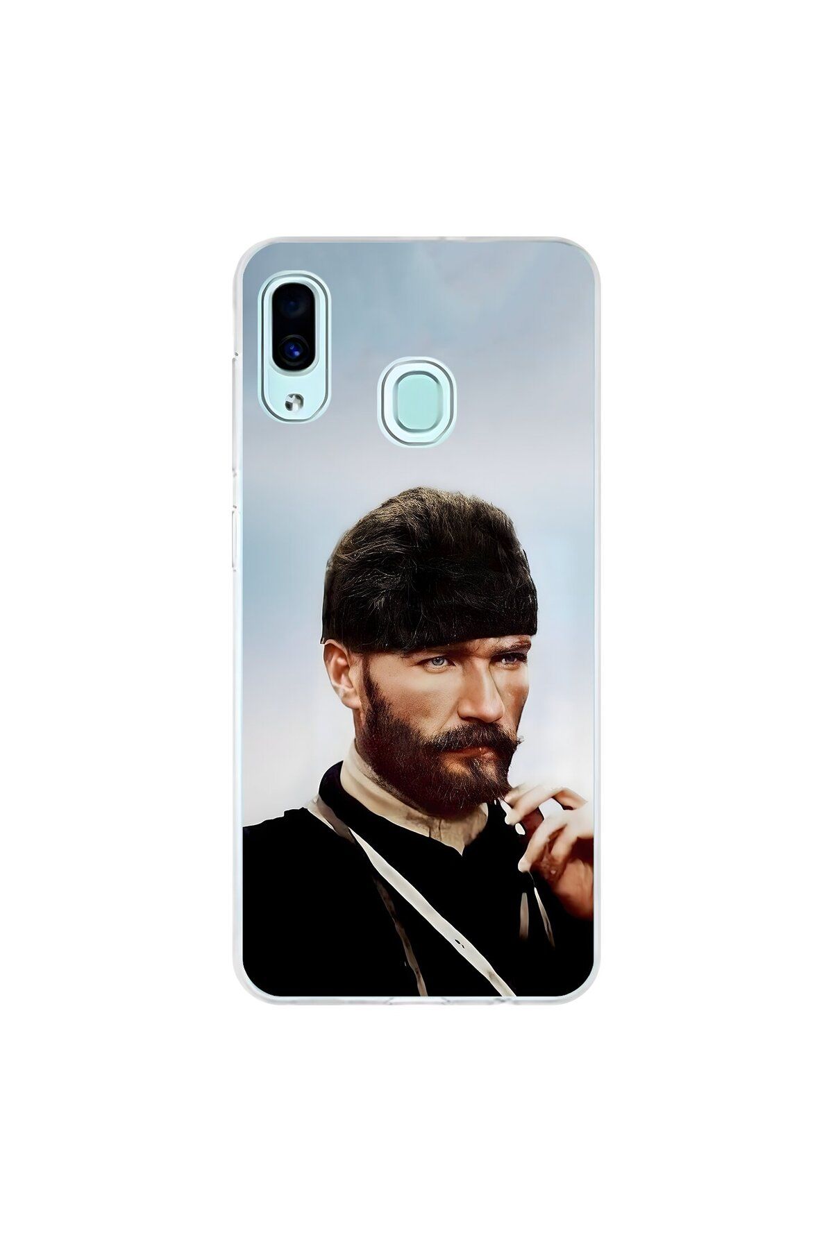 Dali Design Samsung Galaxy A30 Uyumlu Şeffaf Kılıf Atatürk 2 Tasarımlı