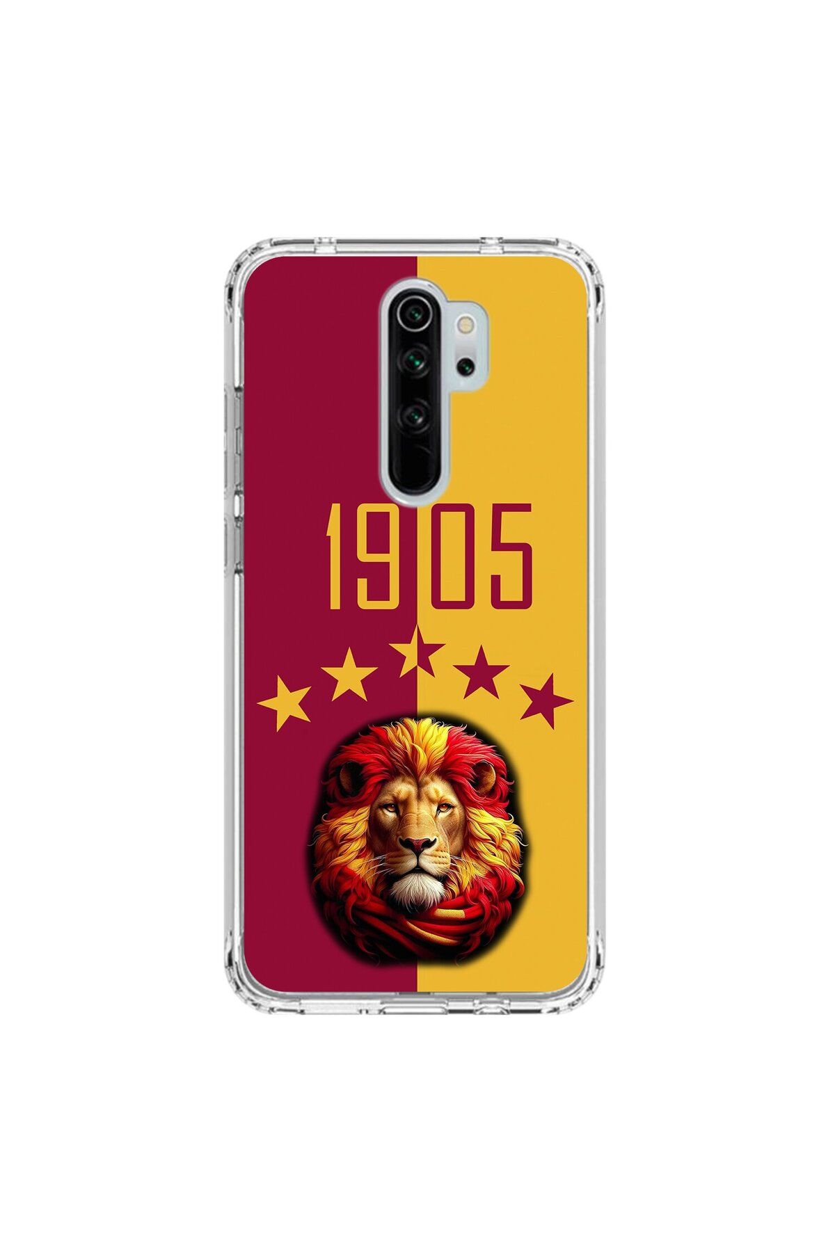 Dali Design Xiaomi Redmi Note 8 Pro Uyumlu Şeffaf Kılıf 1905 Aslan Tasarımlı