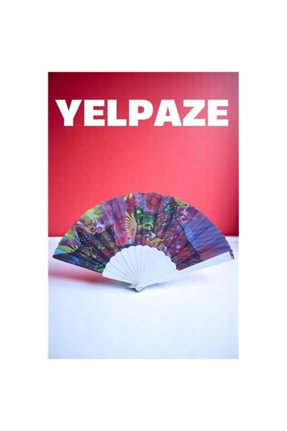 shopwave Desenli Yelpaze – Renkli ve Şık Figürlü Tasarım