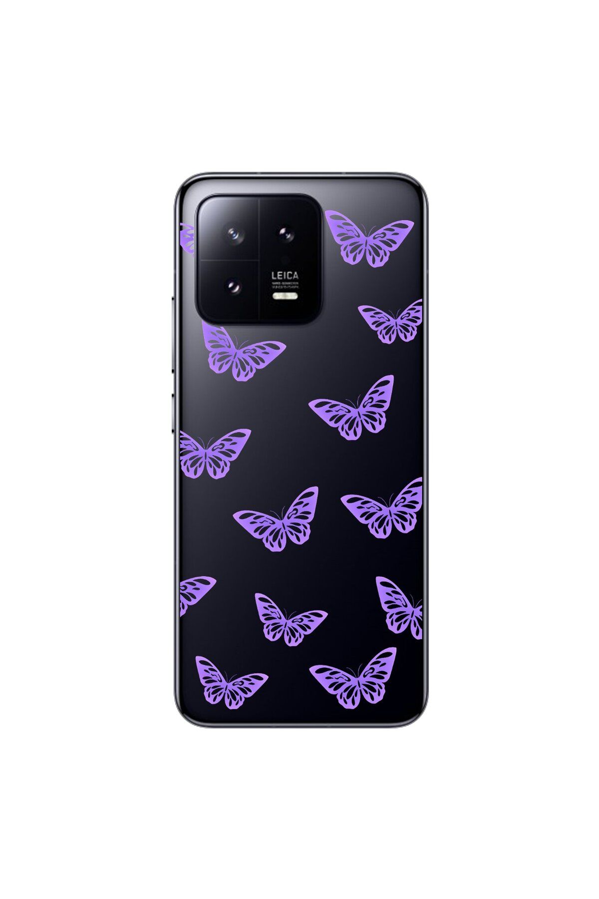 Dali Design Xiaomi Mi 13 Uyumlu Şeffaf Kılıf Kelebek 4 Tasarımlı