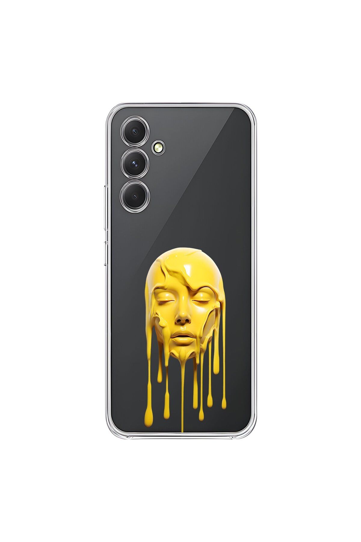 Dali Design Samsung Galaxy A54 Uyumlu Şeffaf Kılıf Estetik Yüz 6 Tasarımlı