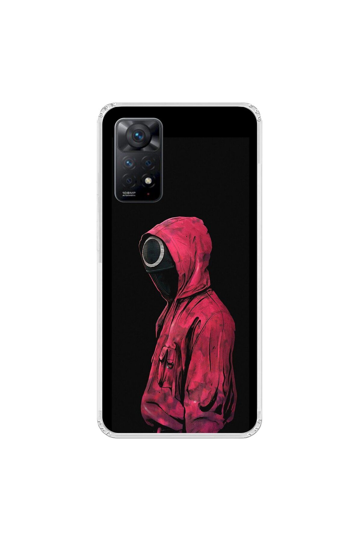 Dali Design Xiaomi Redmi Note 11 Pro Uyumlu Şeffaf Kılıf Squid Game Tasarımlı