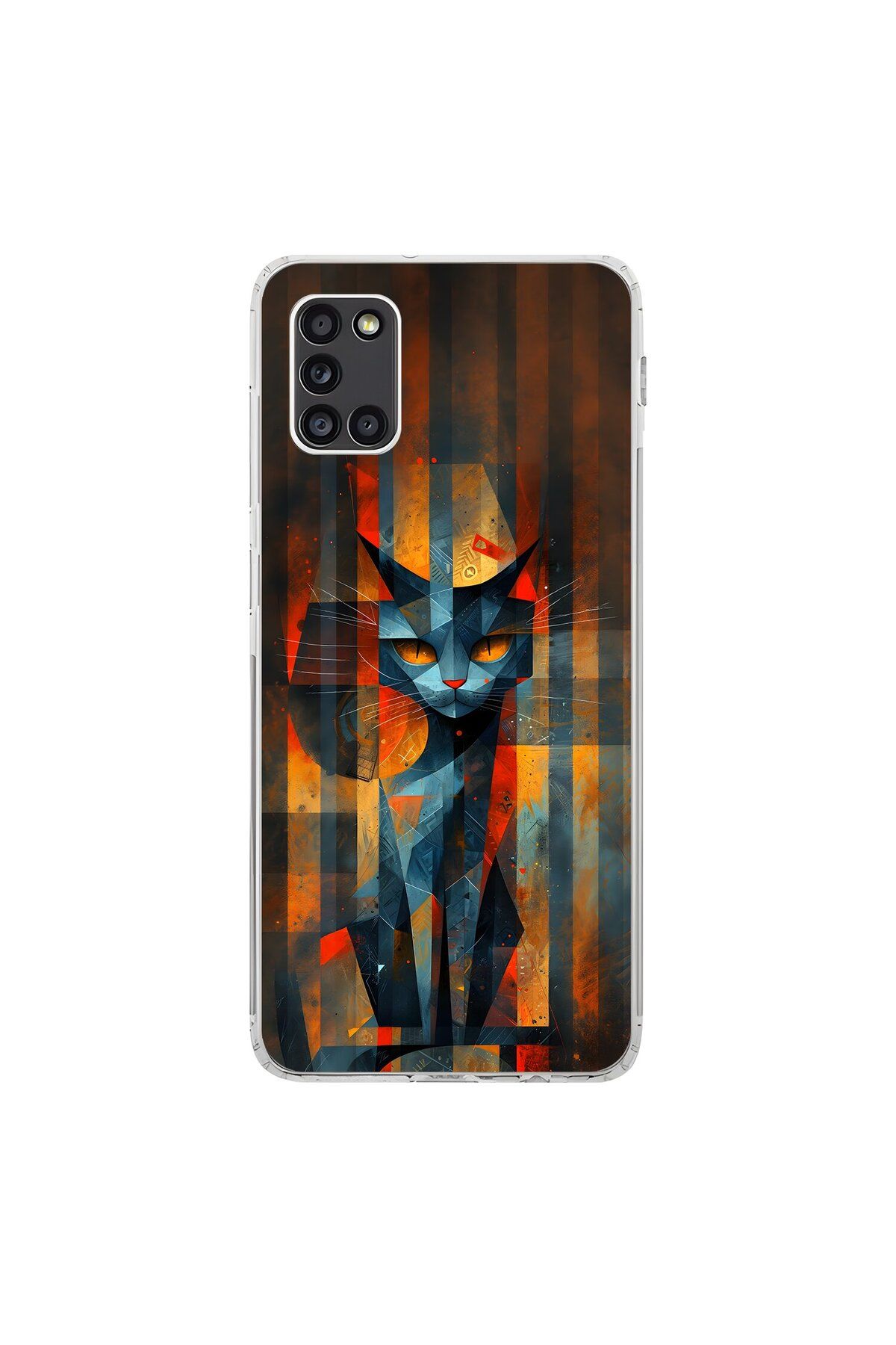Dali Design Samsung Galaxy A31 Uyumlu Şeffaf Kılıf Aesthetic 2 Tasarımlı