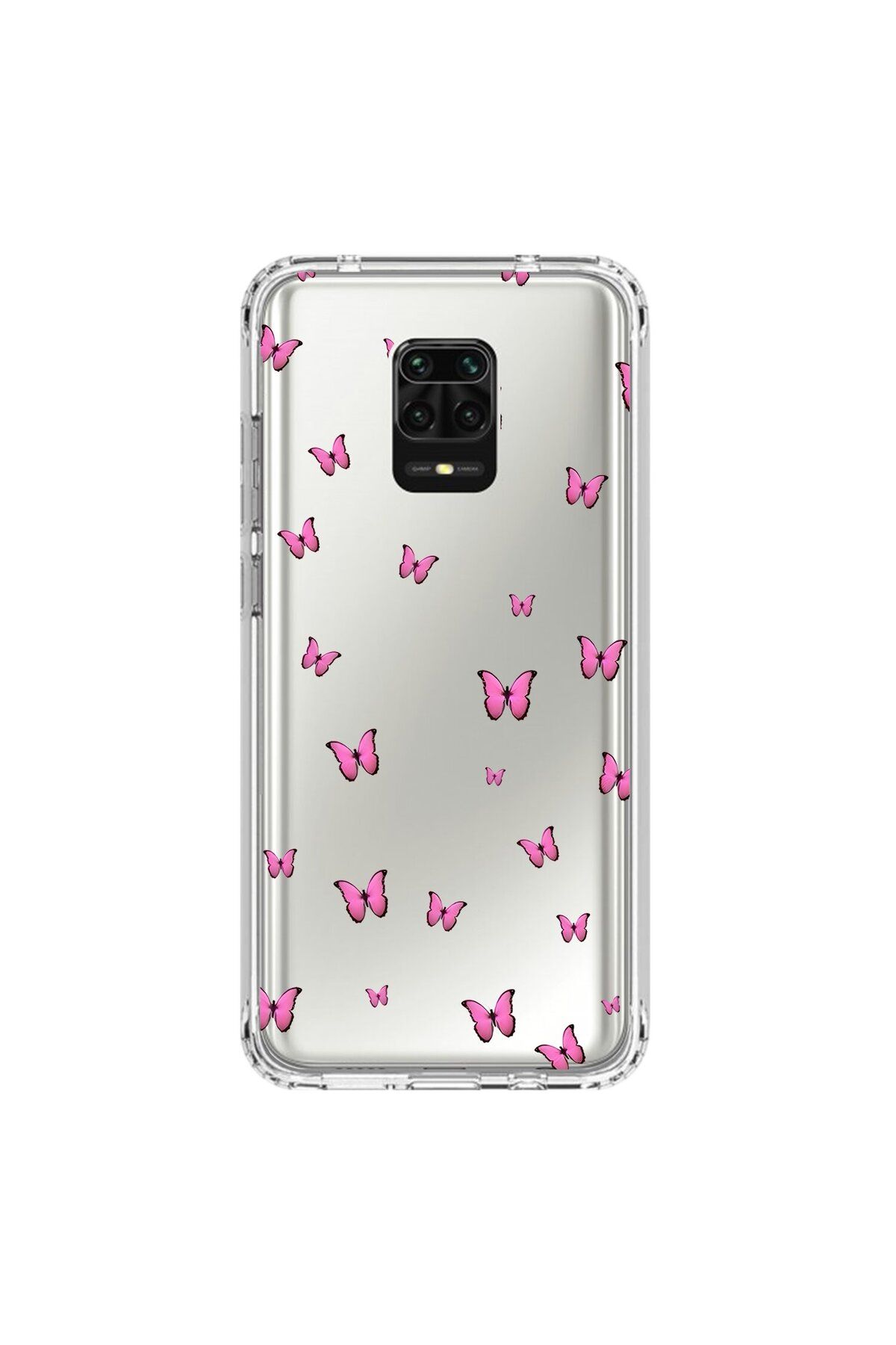 Dali Design Xiaomi Redmi Note 9 Pro Uyumlu Şeffaf Kılıf Kelebek 2 Tasarımlı