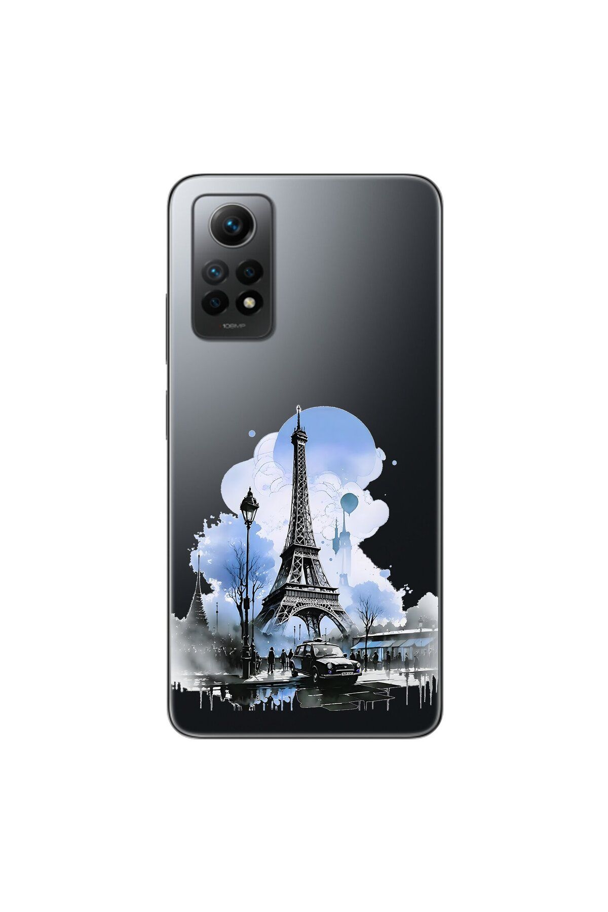 Dali Design Xiaomi Redmi Note 12 Pro Uyumlu Şeffaf Kılıf Paris 2 Tasarımlı