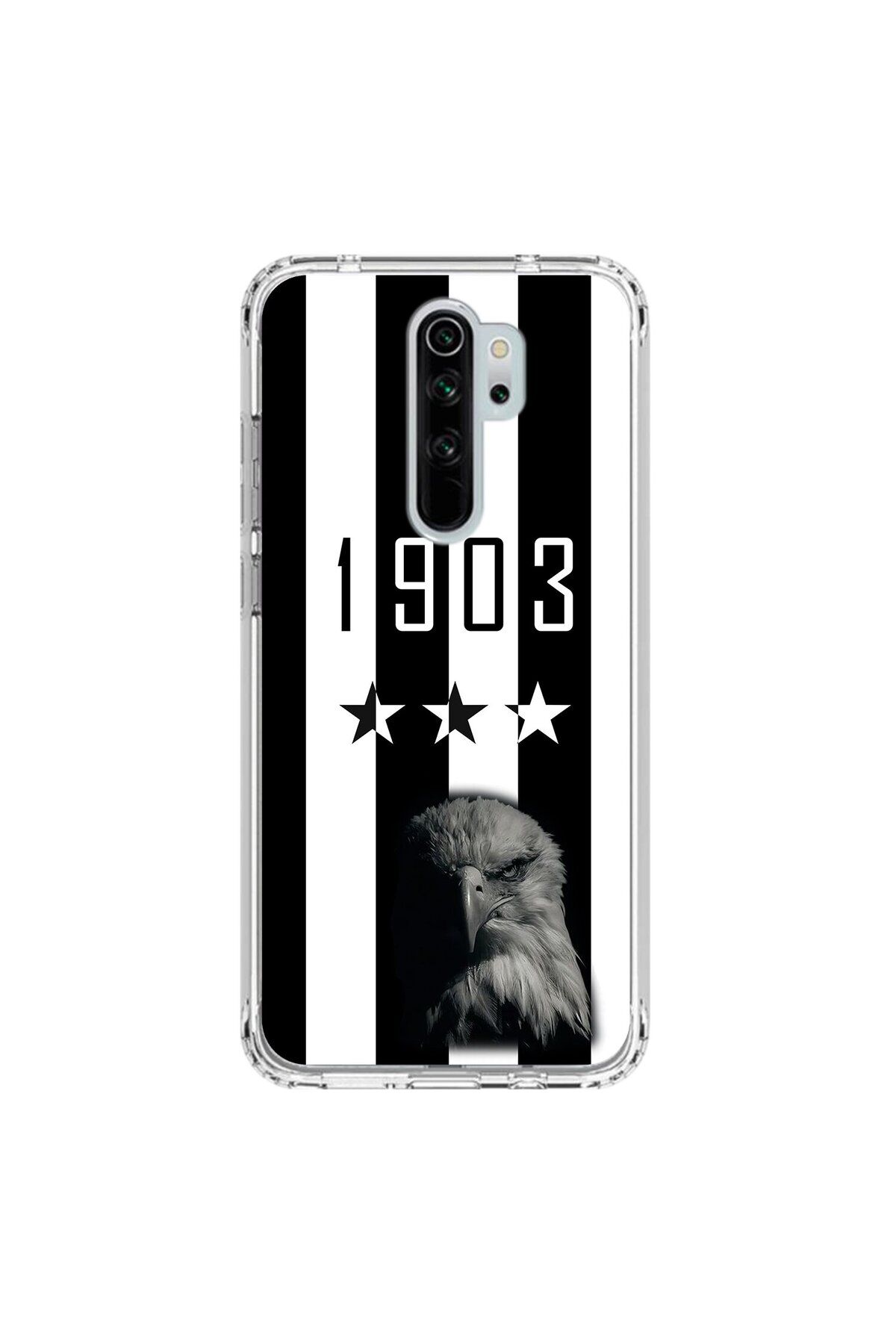 Dali Design Xiaomi Redmi Note 8 Pro Uyumlu Şeffaf Kılıf 1903 Kartal Tasarımlı
