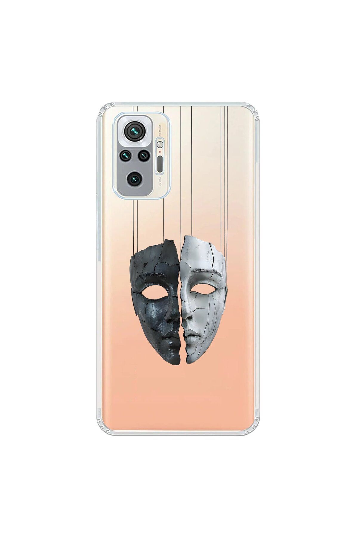 Dali Design Xiaomi Redmi Note 10 Pro Uyumlu Şeffaf Kılıf Estetik Yüz 8 Tasarımlı