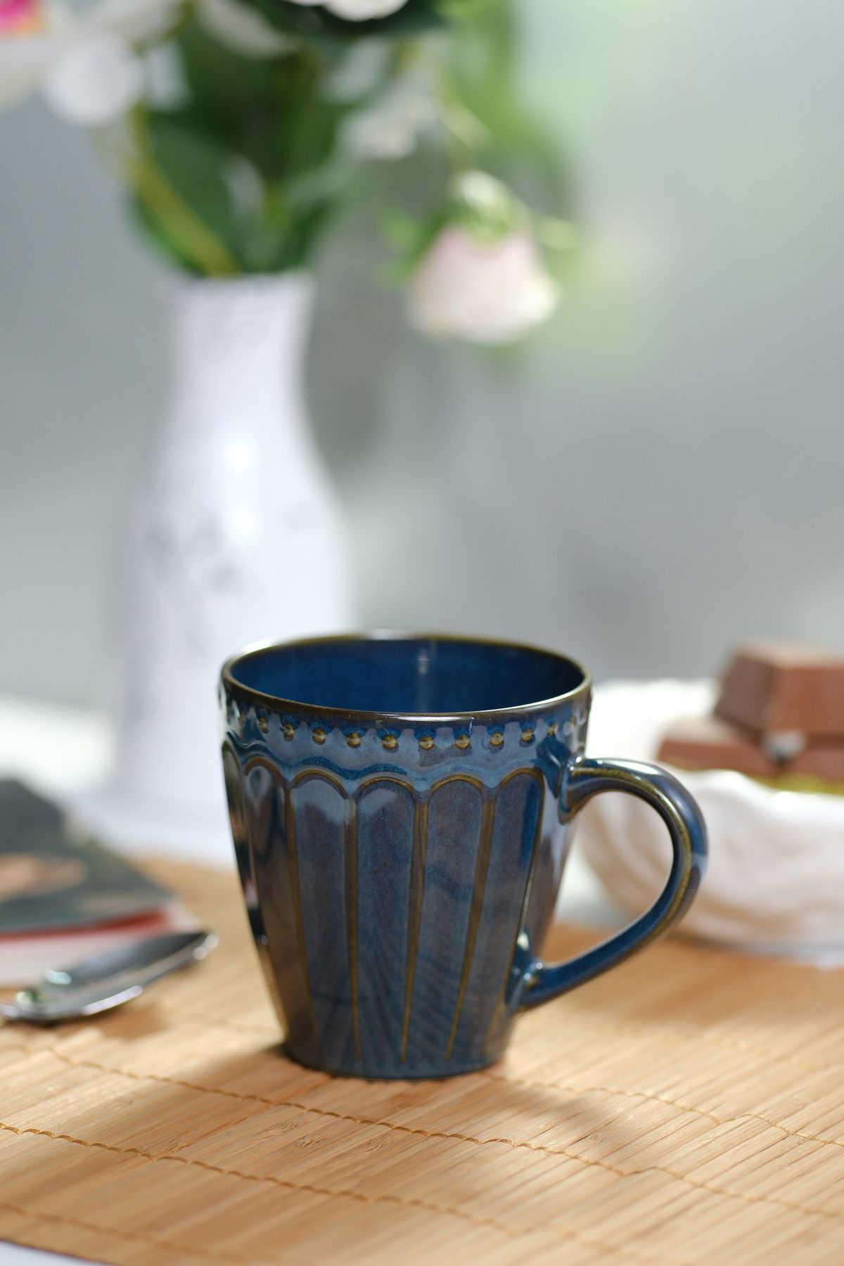 Porsellena Royal Mavi Porselen Mug Kupa