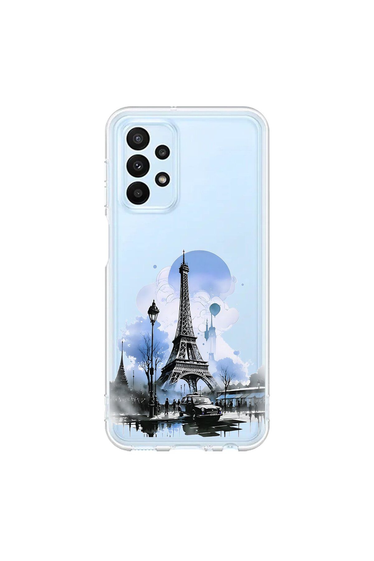 Dali Design Samsung Galaxy A23 Uyumlu Şeffaf Kılıf Paris 2 Tasarımlı