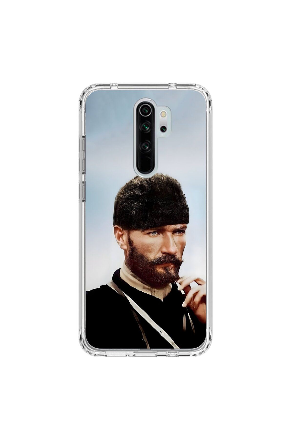 Dali Design Xiaomi Redmi Note 8 Pro Uyumlu Şeffaf Kılıf Atatürk 2 Tasarımlı